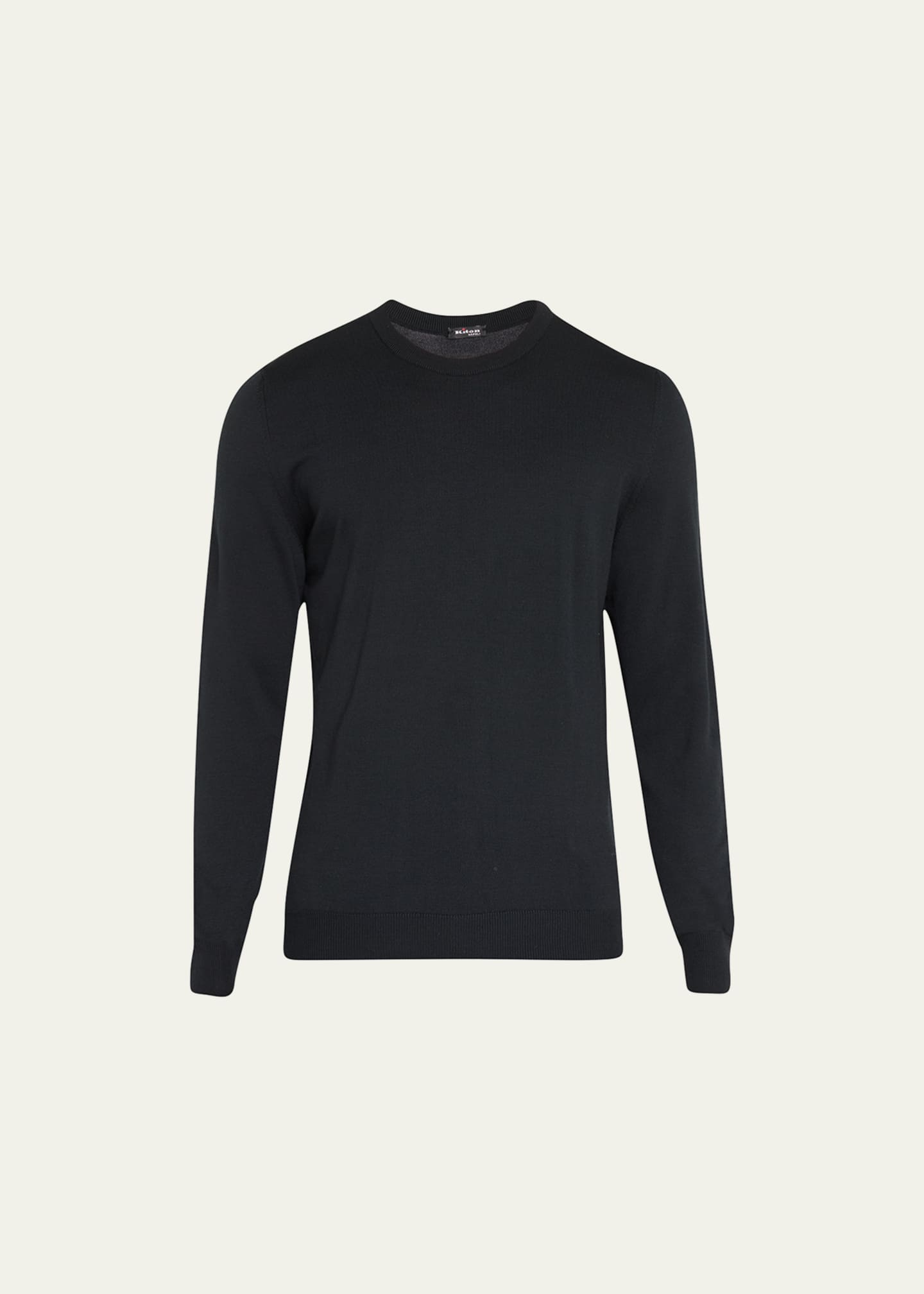 Kiton Men's Wool Crewneck Sweater - Bergdorf Goodman