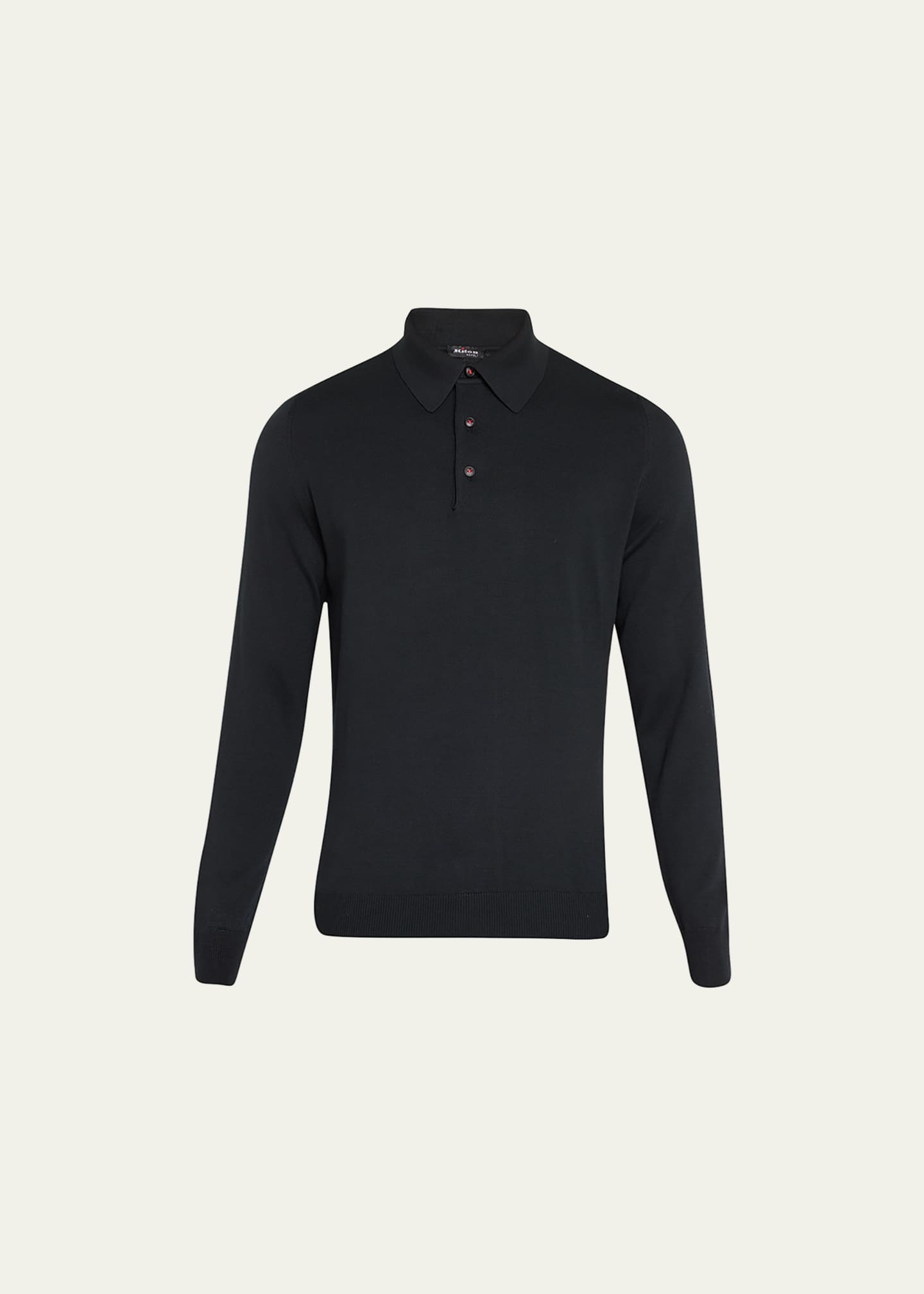 Kiton Green Wool 14 Micron Sweater Polo