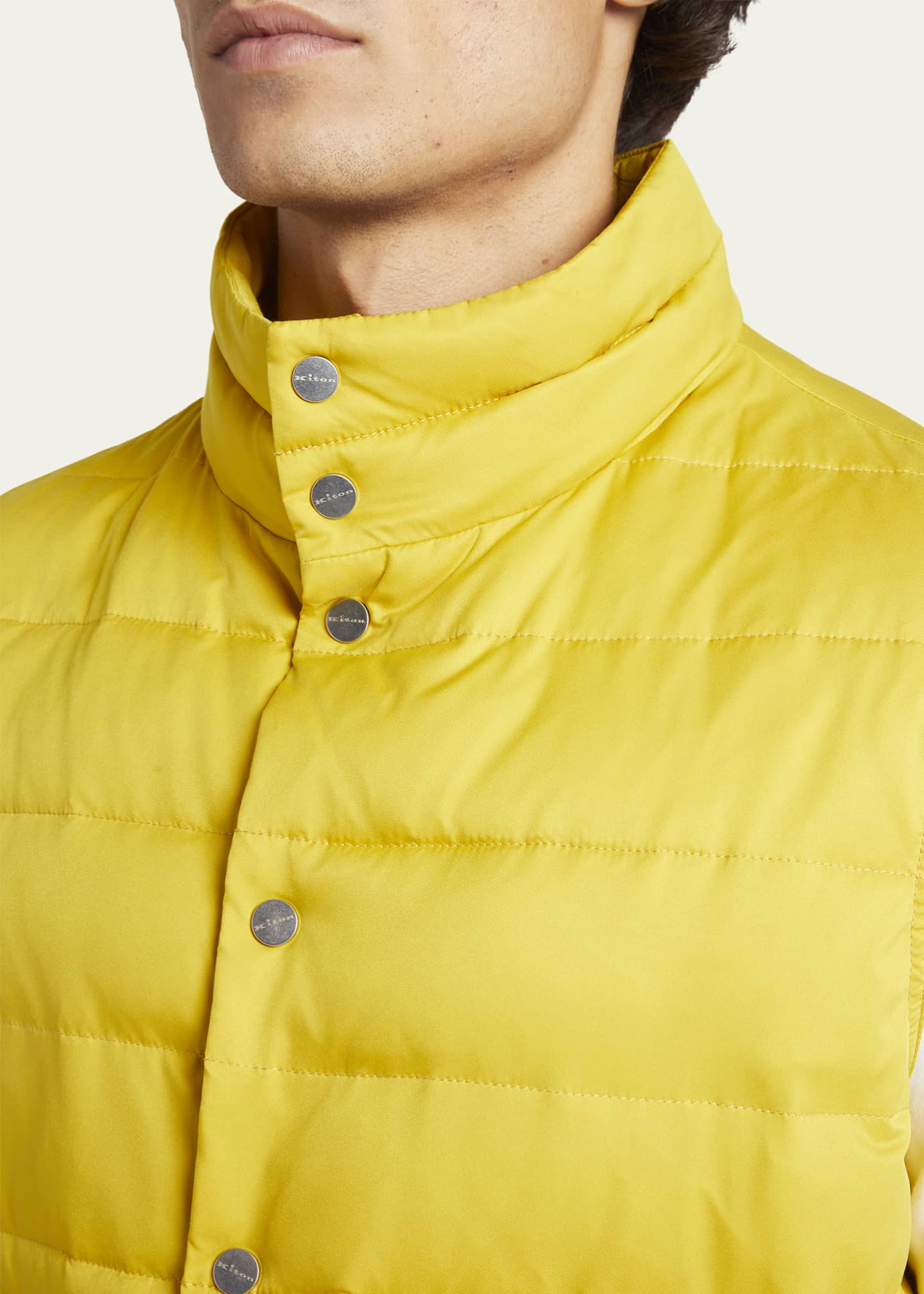 Kiton Men's Quilted Puffer Vest Bergdorf Goodman