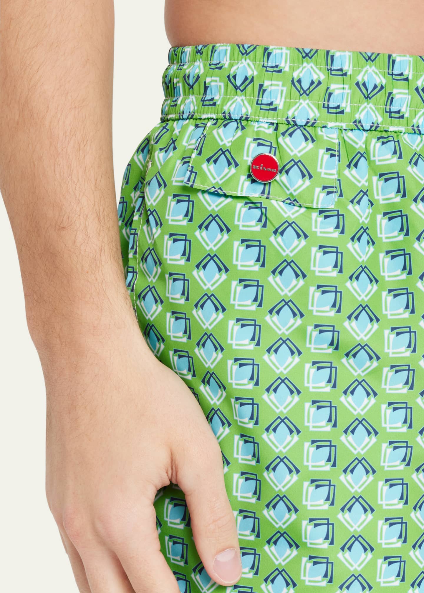 Kiton Men's GeometricPrint Swim Trunks Bergdorf Goodman