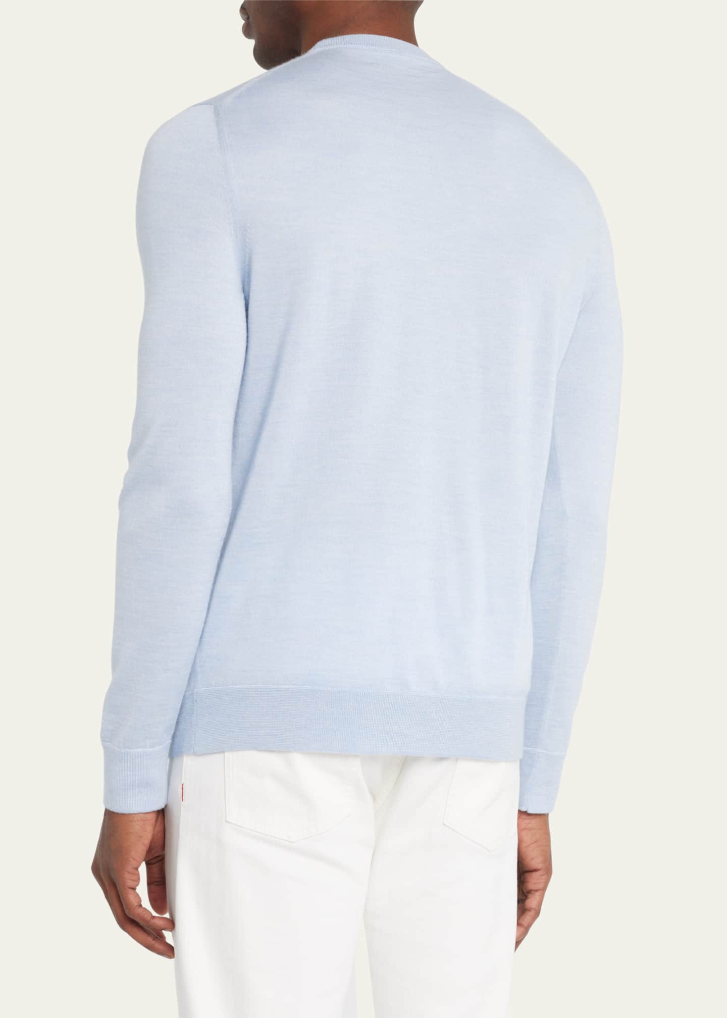 Kiton Men's CottonCashmere Crewneck Sweater Bergdorf Goodman
