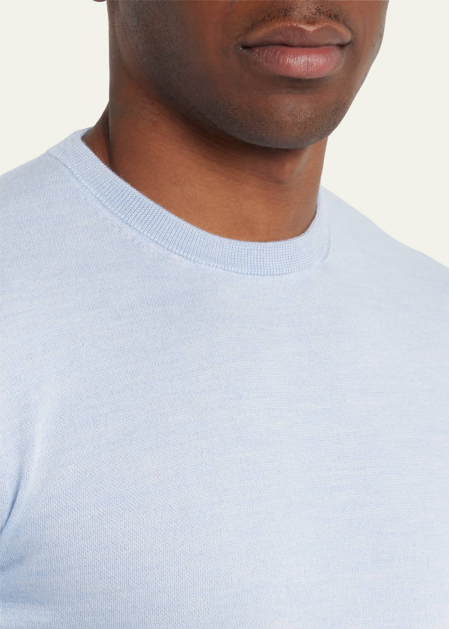 Kiton Men's CottonCashmere Crewneck Sweater Bergdorf Goodman