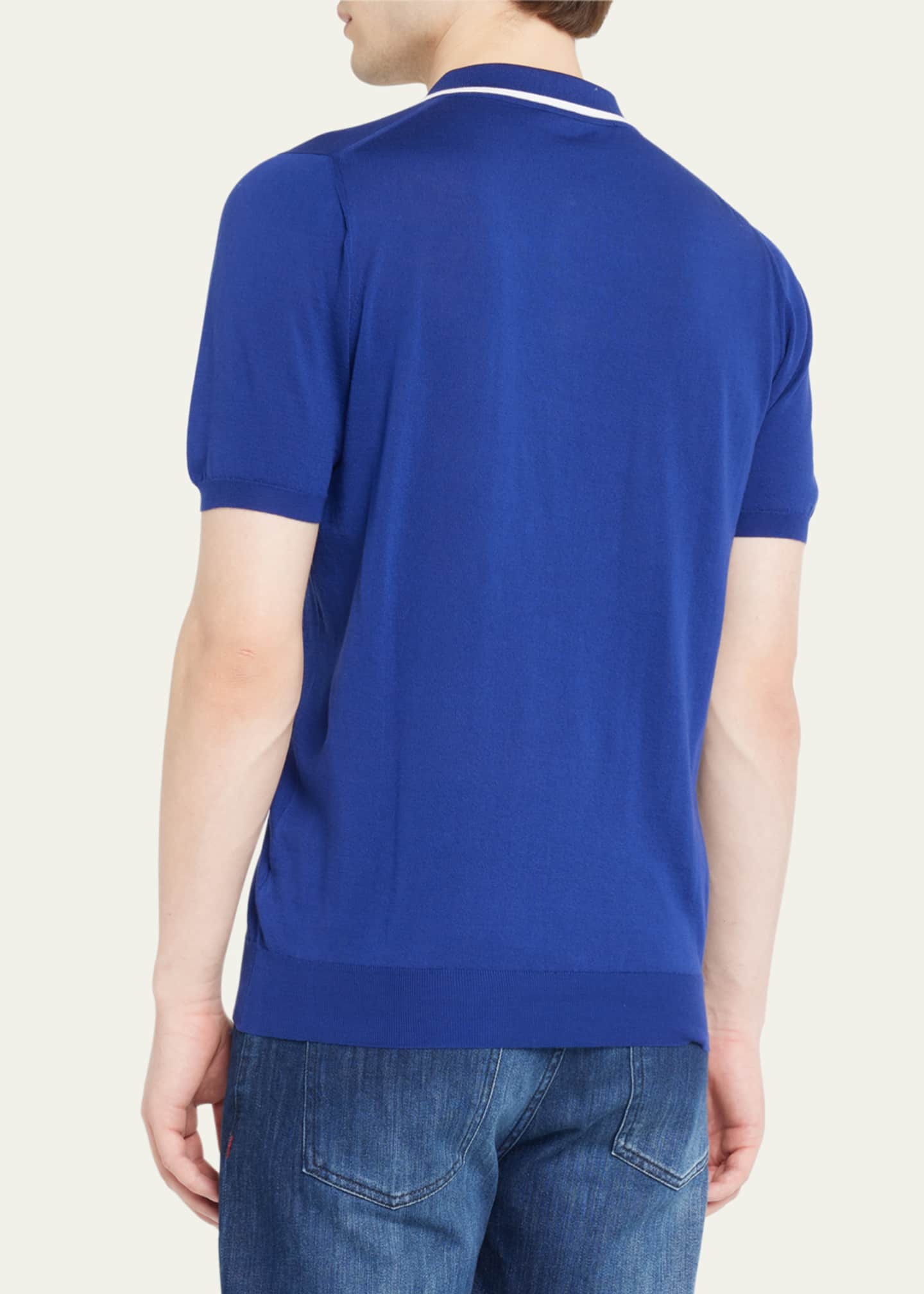 Kiton Men's HalfZip Polo Sweater Bergdorf Goodman