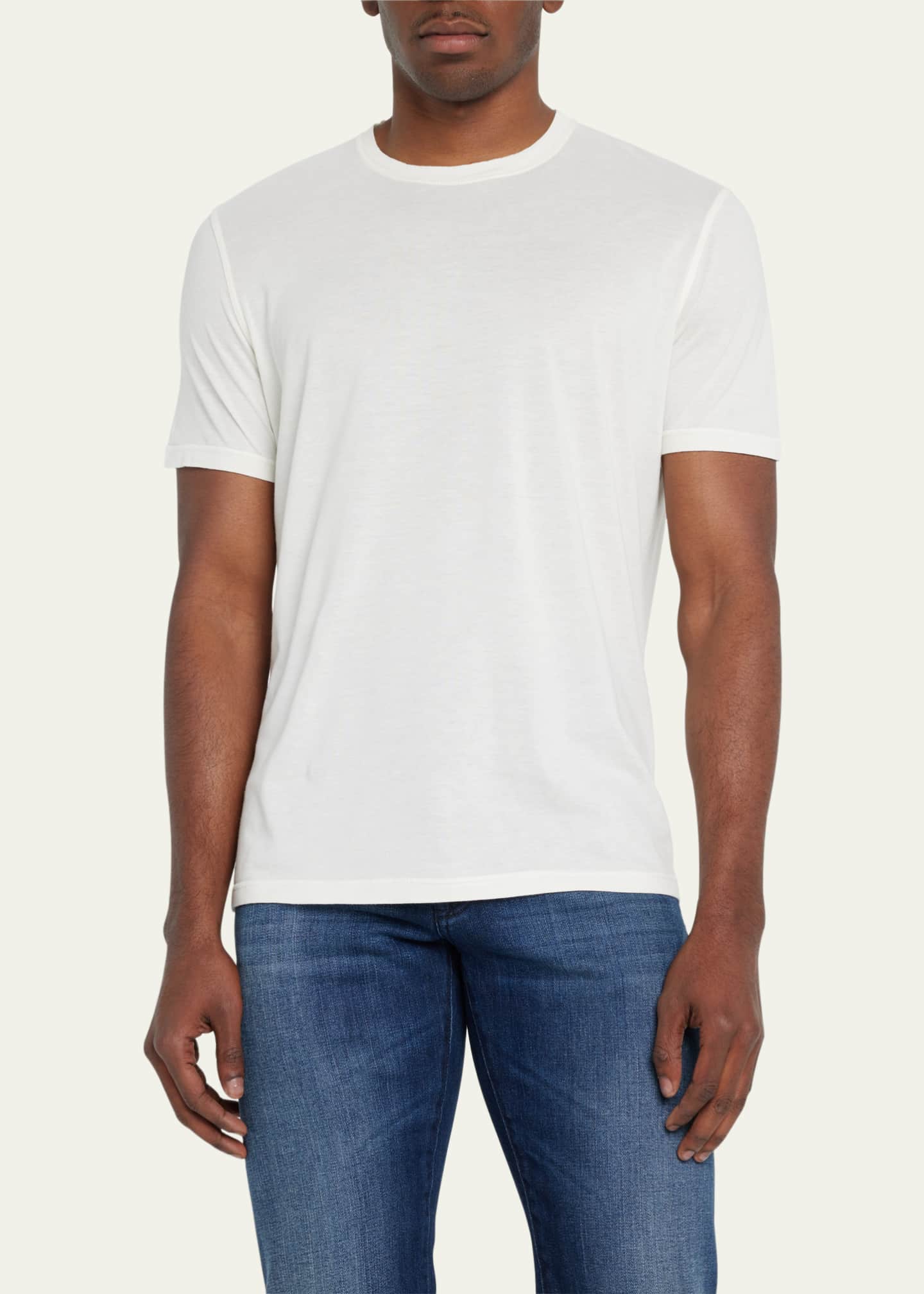 Kiton Men's Cotton-Cashmere Crewneck T-Shirt - Bergdorf Goodman