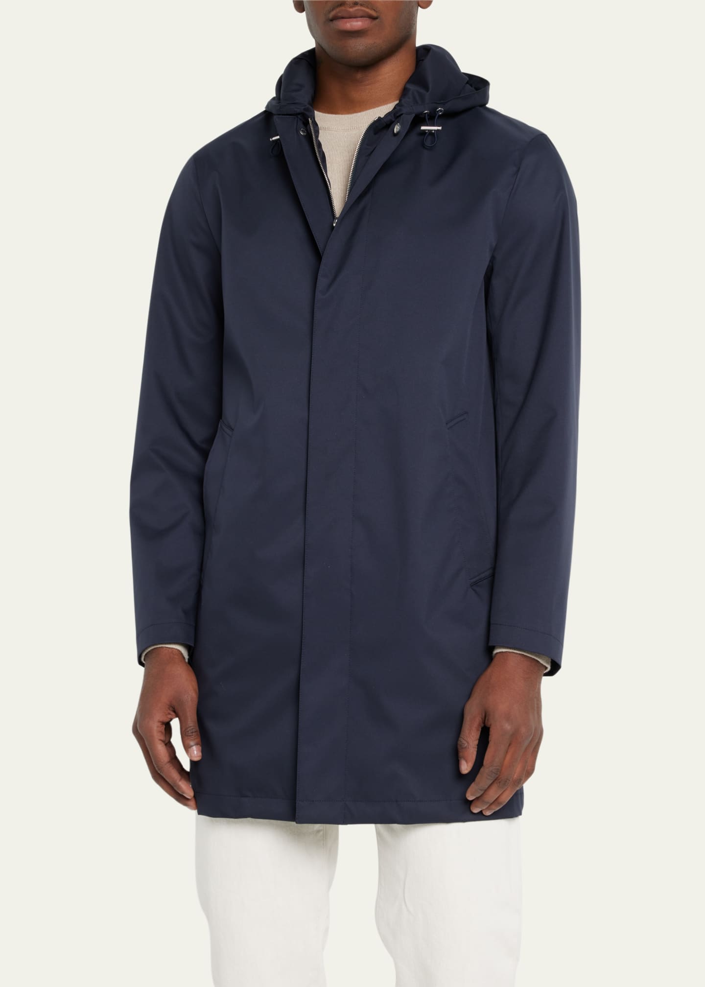 Kiton Men s 4 Layer Raincoat with Removable Hood