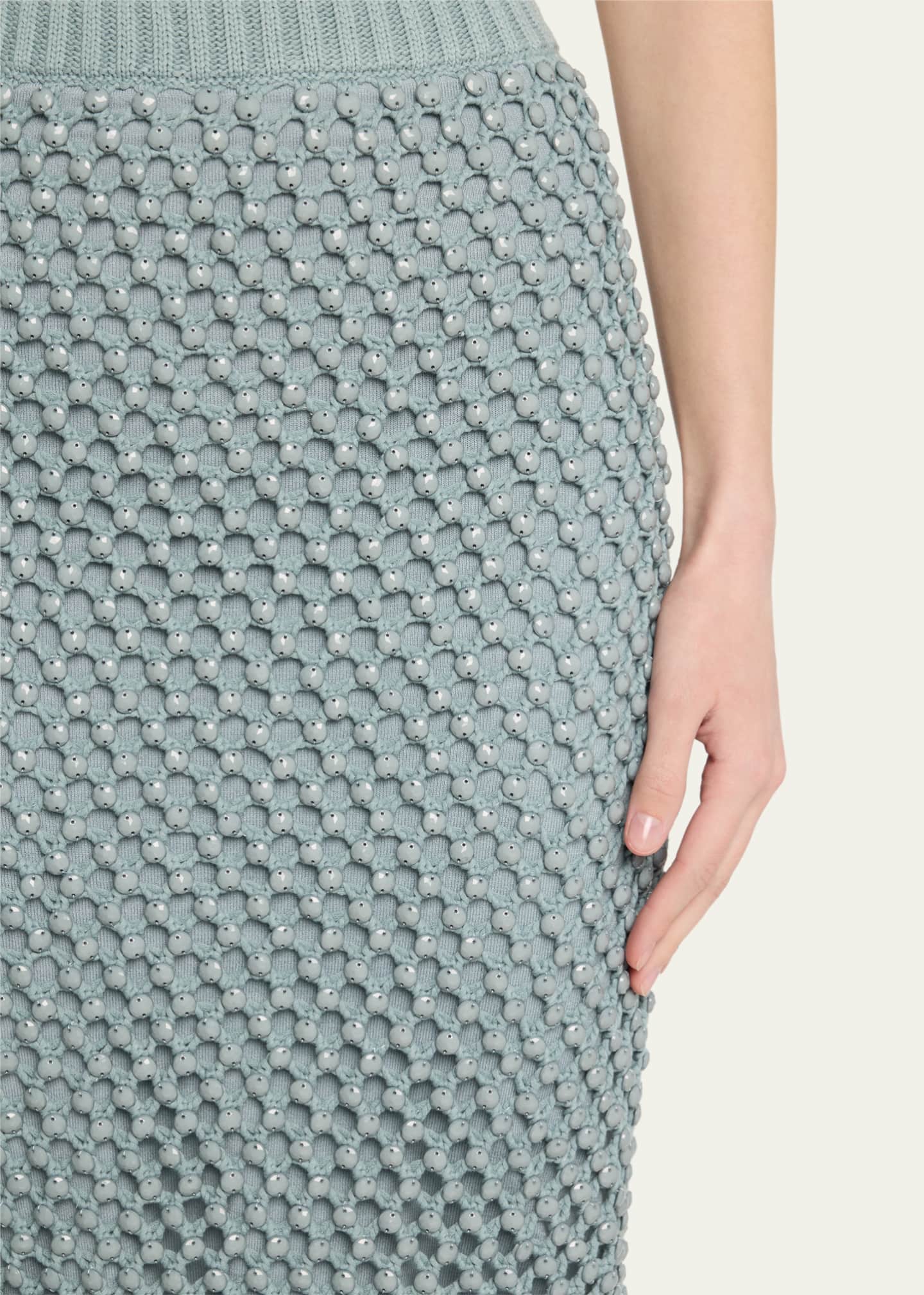 Diotima Crystal Open-Knit Midi Skirt Image 5 of 5