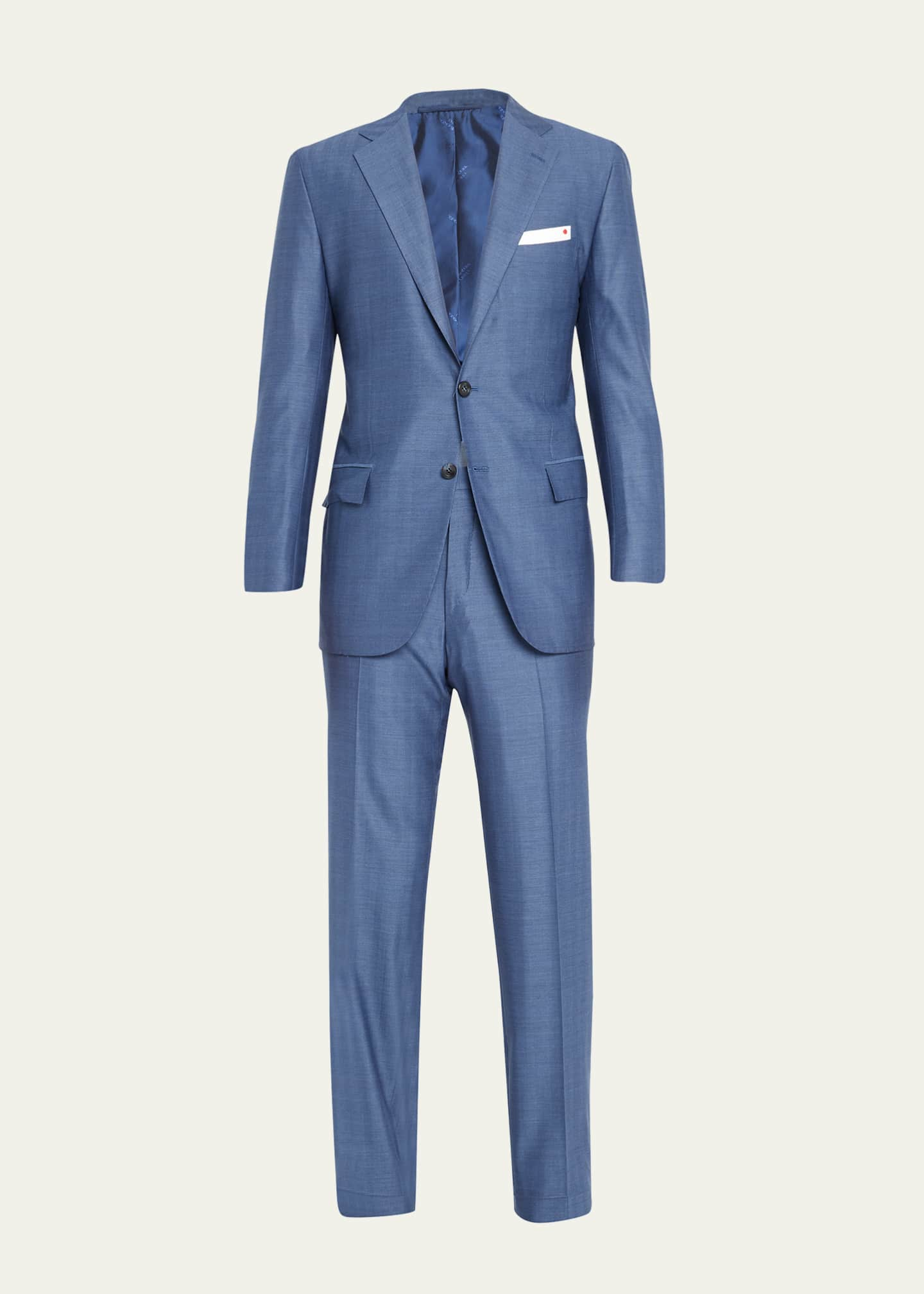 Kiton Men's Wool-Cashmere Herringbone Suit - Bergdorf Goodman