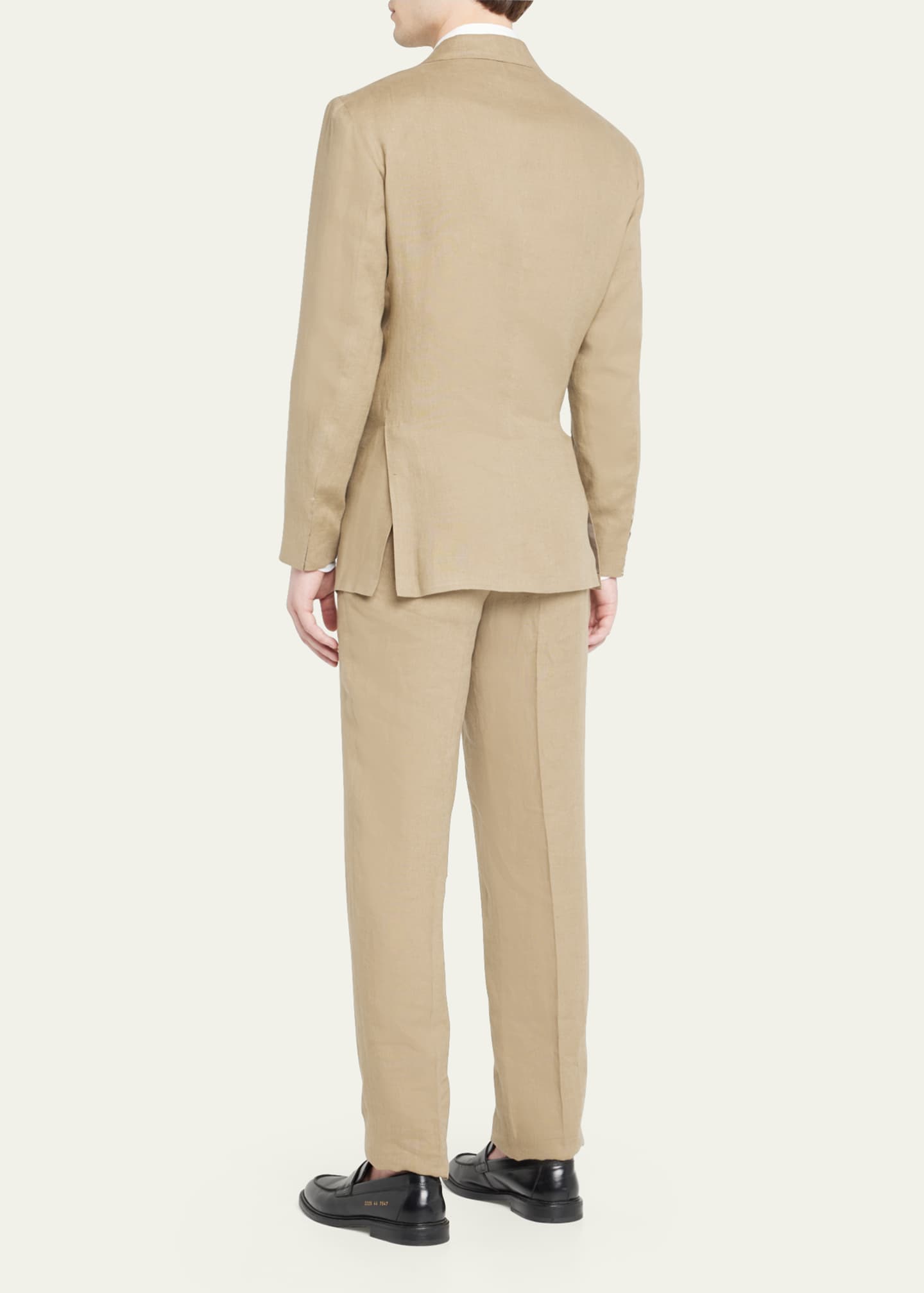 Kiton Men's Solid Linen Suit Bergdorf Goodman