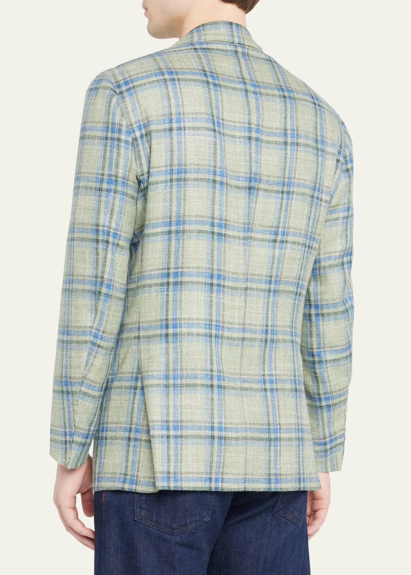 Kiton Men's Plaid Sport Coat Bergdorf Goodman