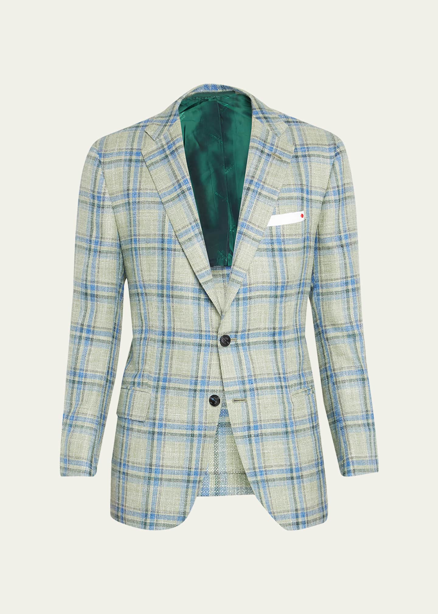 Kiton Men's Plaid Sport Coat Bergdorf Goodman