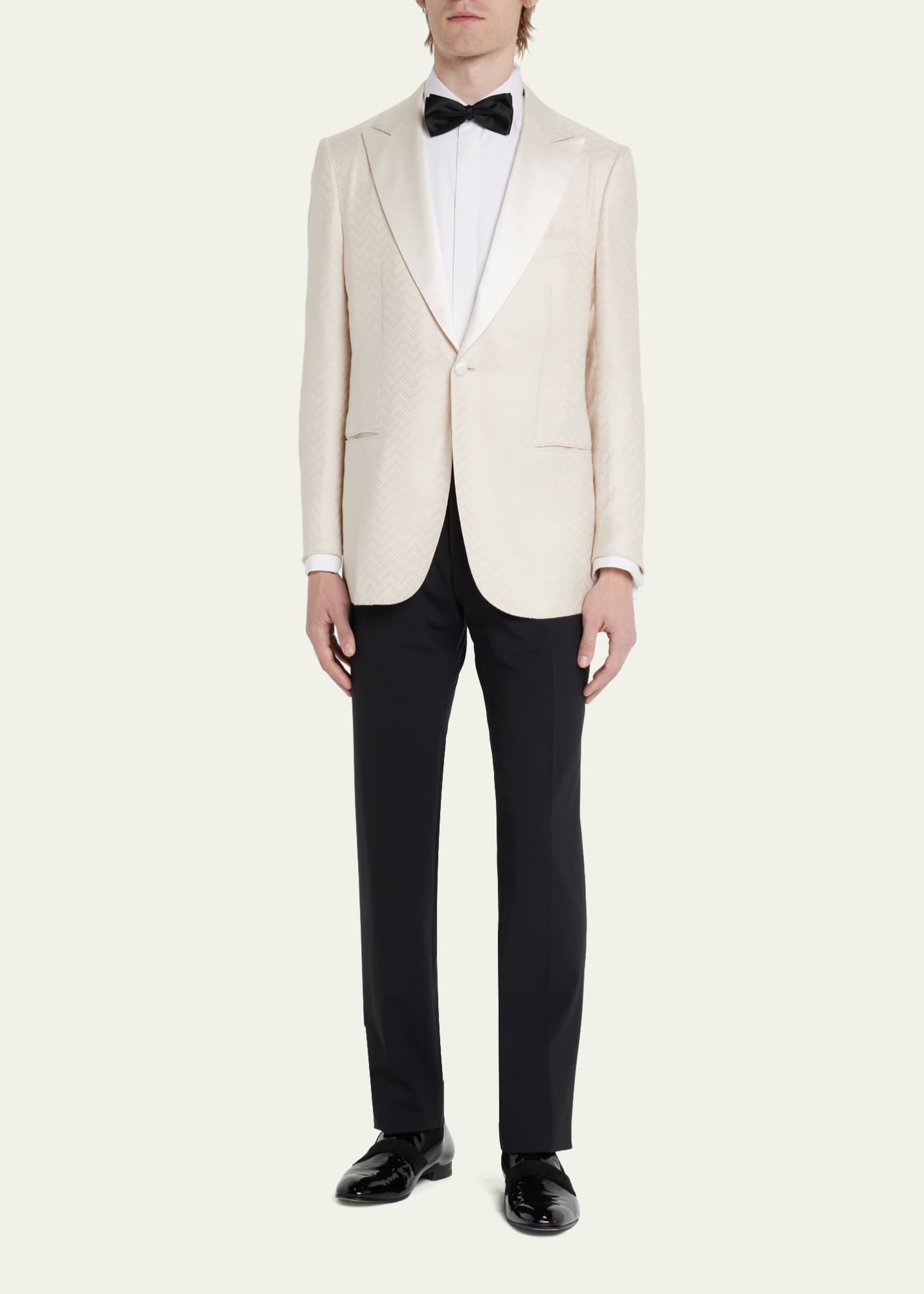 Kiton Men's Herringbone Jacquard Dinner Jacket - Bergdorf Goodman