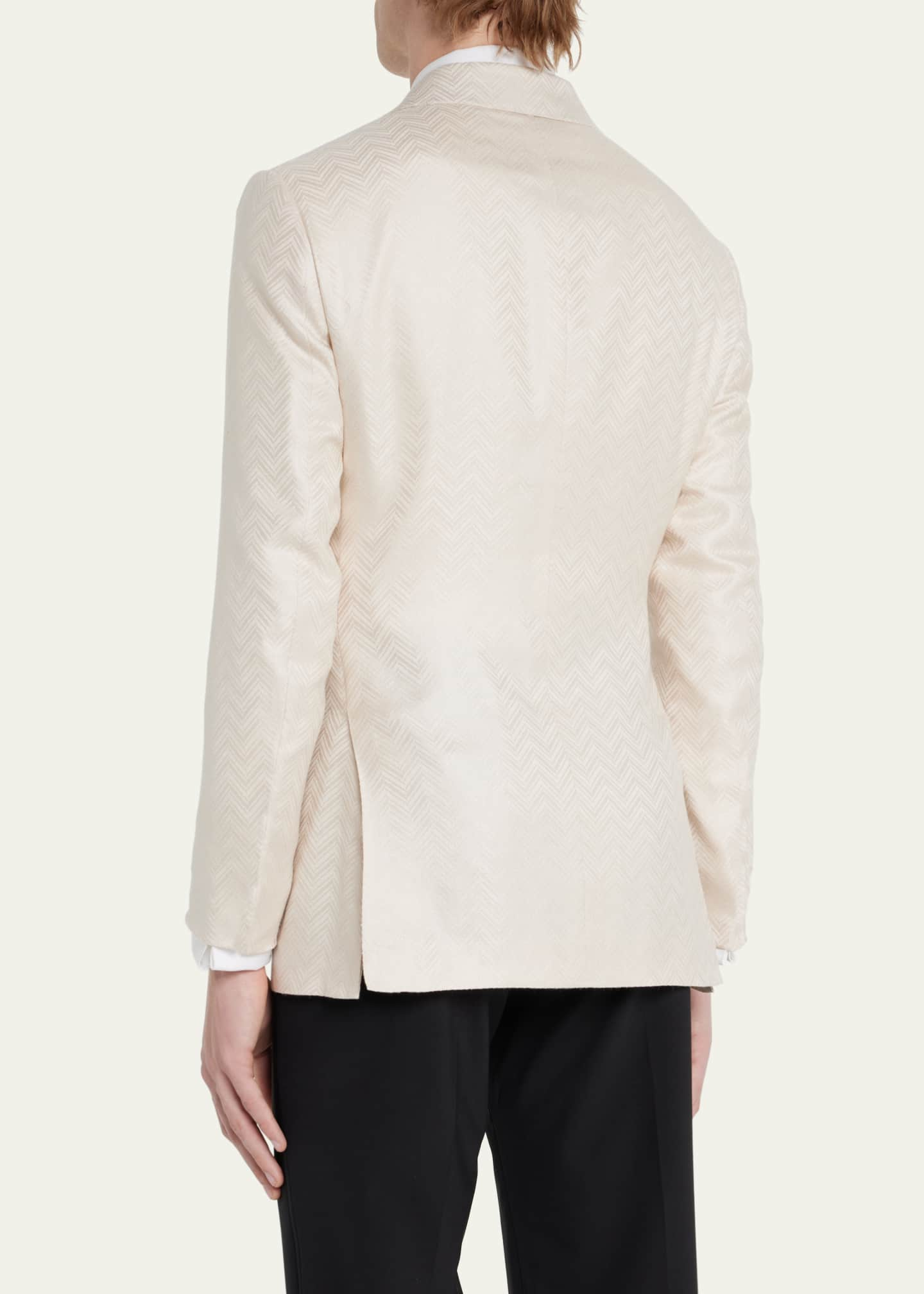 Kiton Men's Herringbone Jacquard Dinner Jacket - Bergdorf Goodman