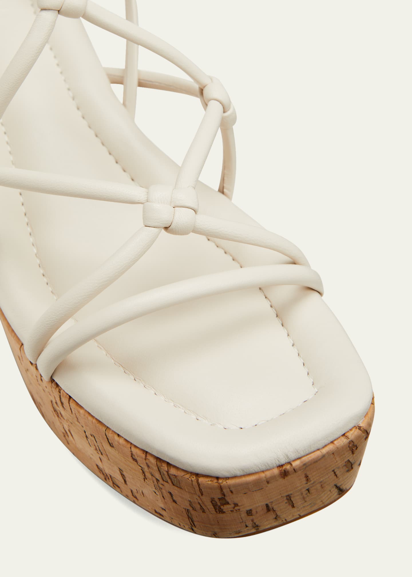 Mercedes Castillo Camille Knotted Leather Platform Sandals - Bergdorf ...