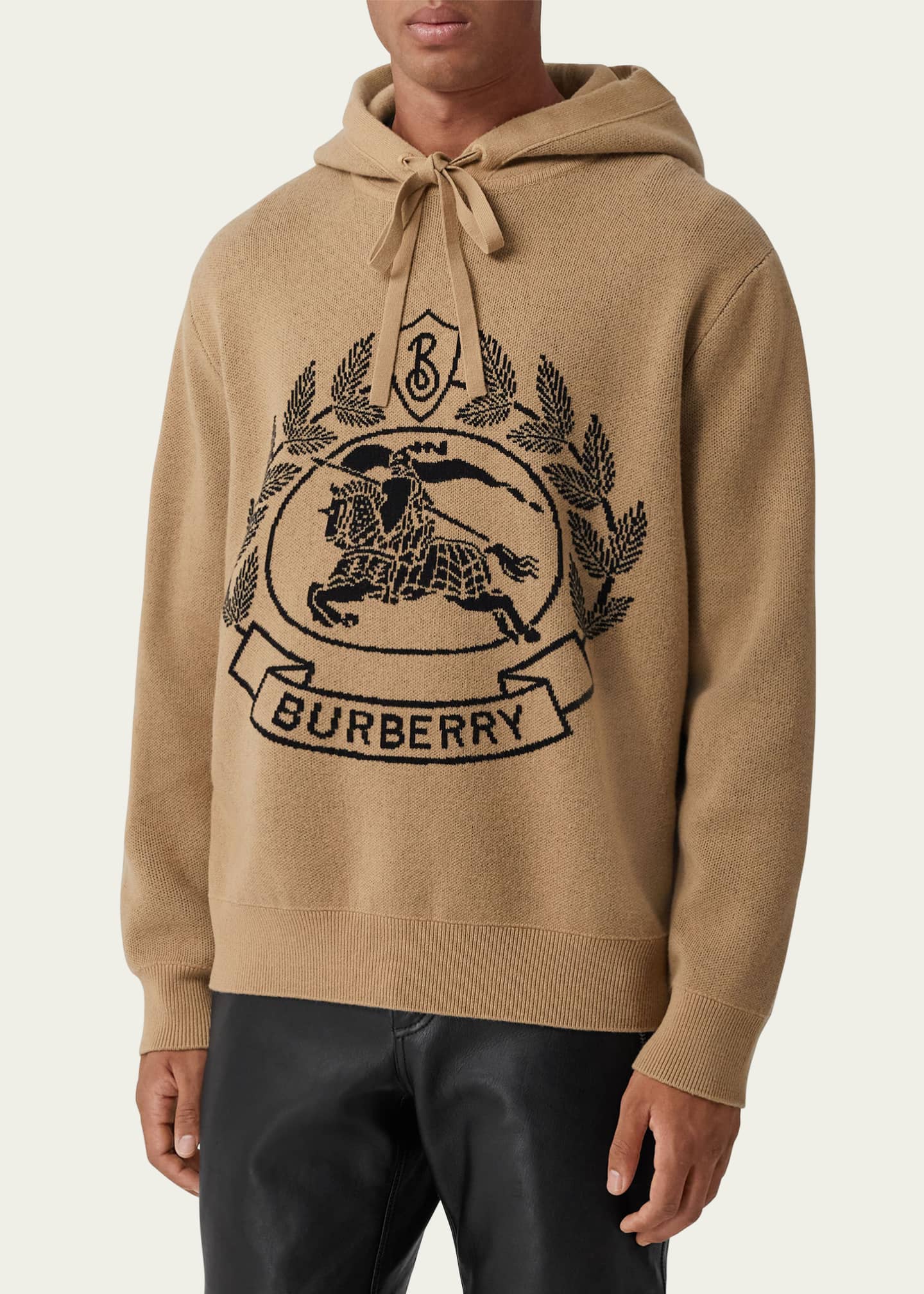Burberry Men's Orlando EKD Wool Hoodie - Bergdorf Goodman