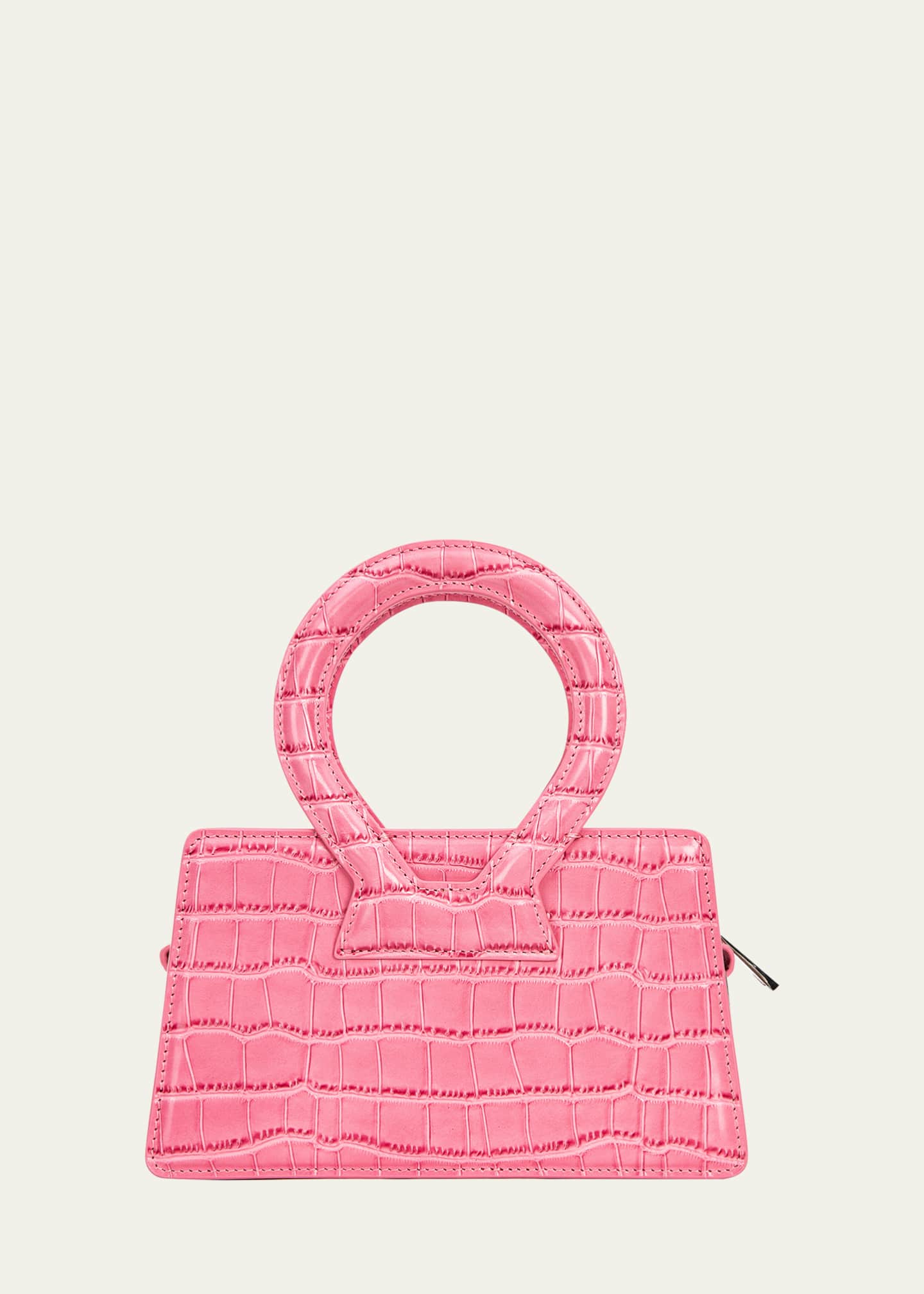 Luar Ana Small CrocEmbossed TopHandle Bag Bergdorf Goodman