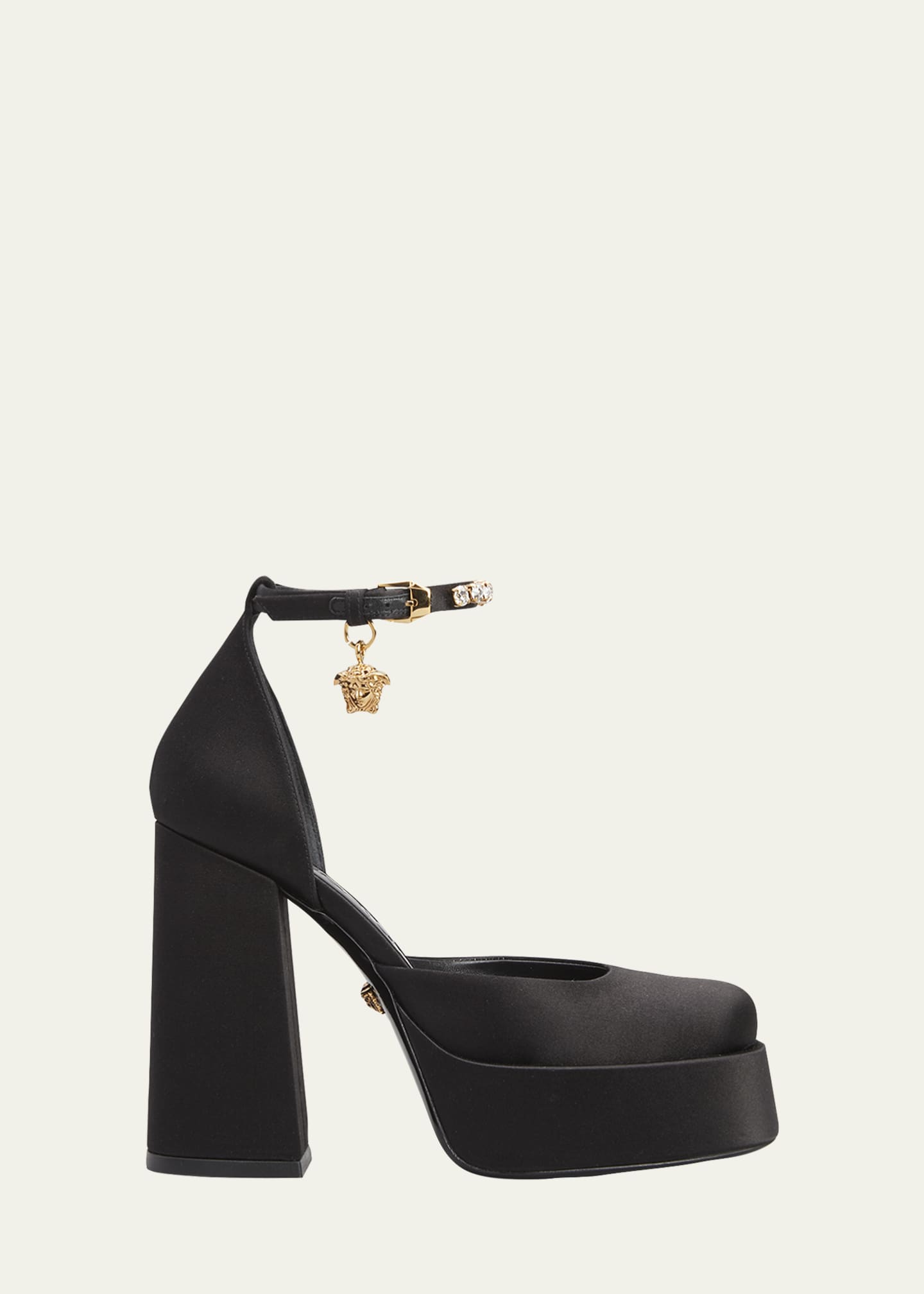 Versace heels logo strap online