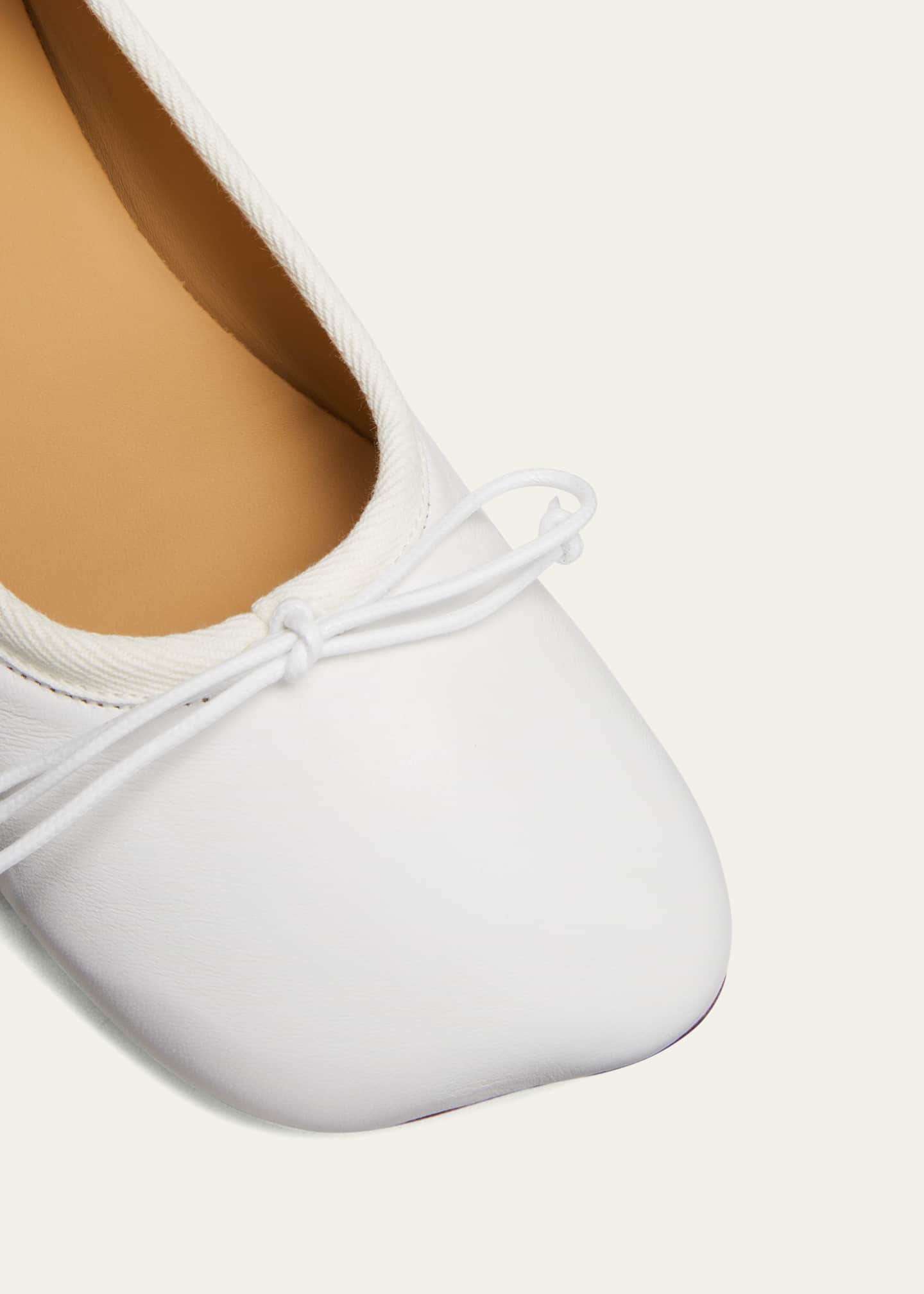 MM6 Maison Margiela Leather Bow Ballerina Flats Bergdorf Goodman