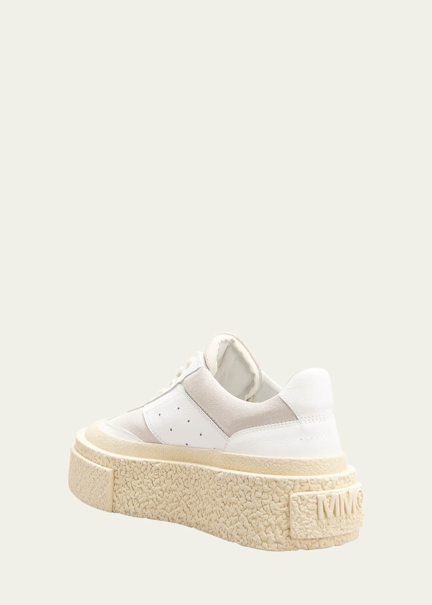 MM6 Maison Margiela Mixed Leather Platform Sneakers Bergdorf Goodman