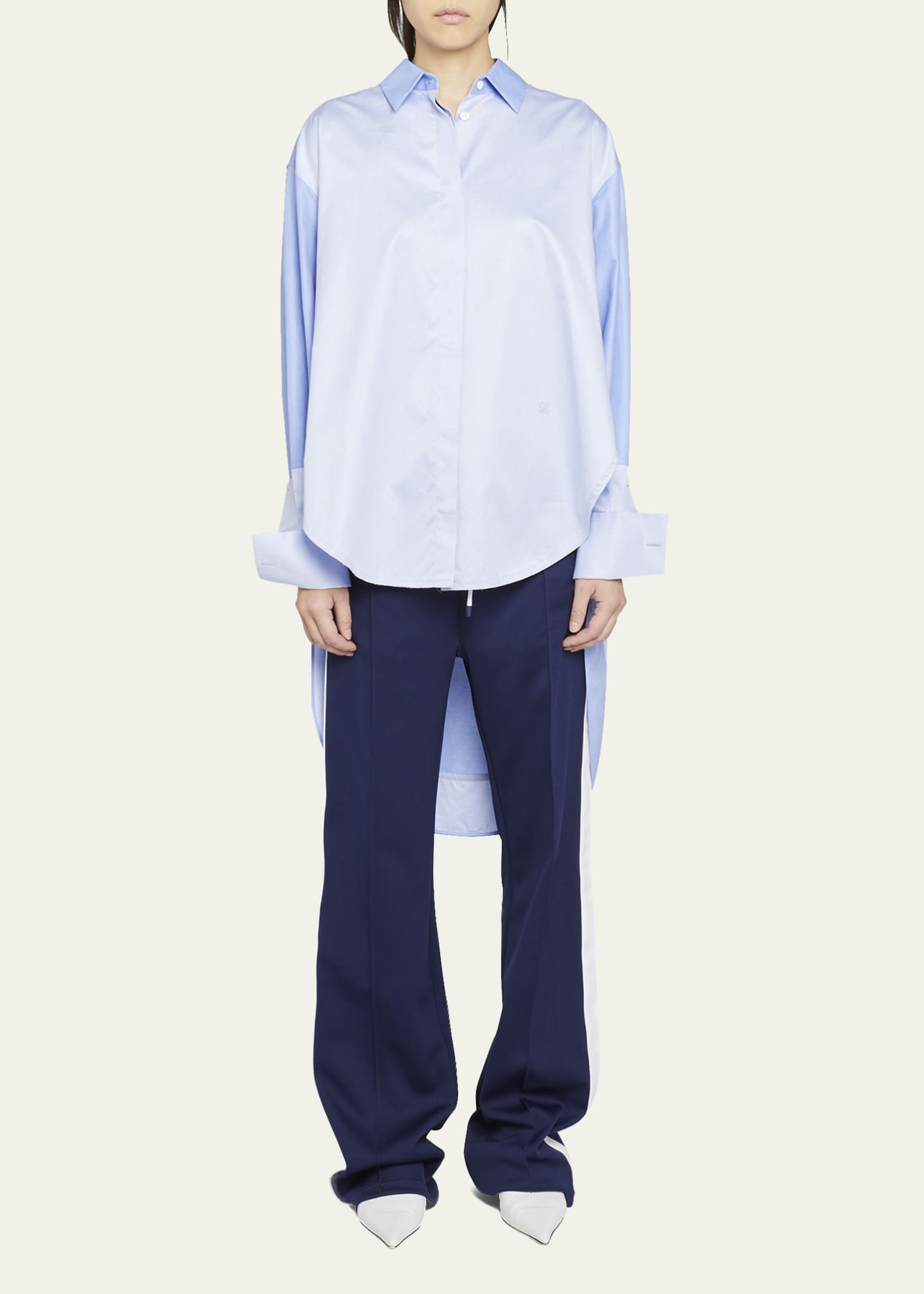 Loewe Trompe L'oeil HiLow Button Down Shirt Bergdorf Goodman