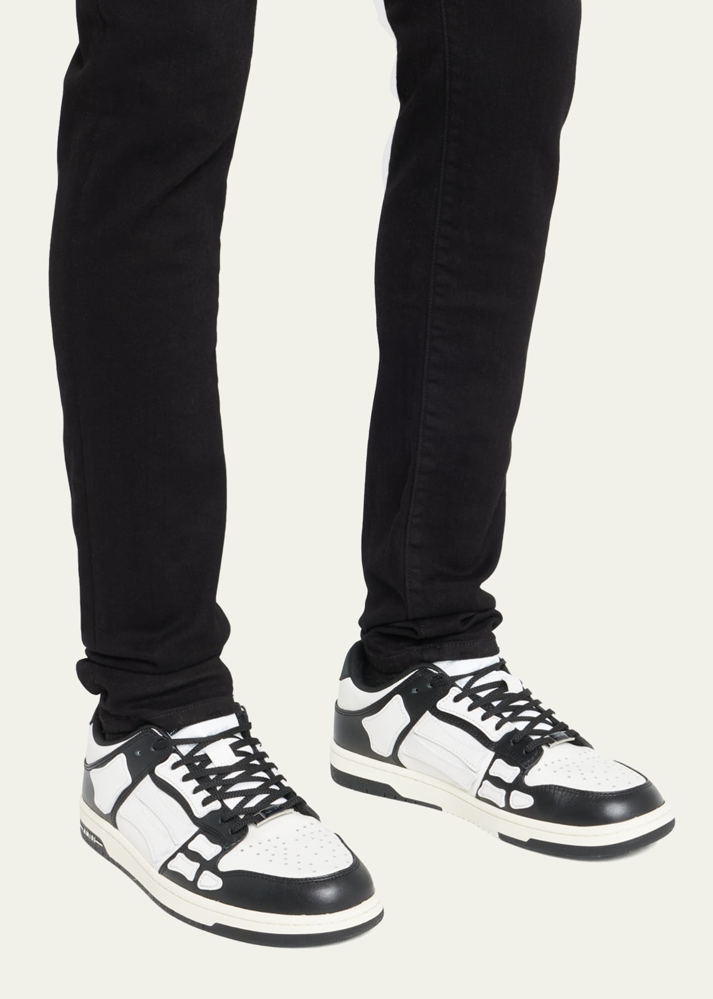 Amiri Men s Skel Bicolor Leather Low Top Sneakers Bergdorf Goodman