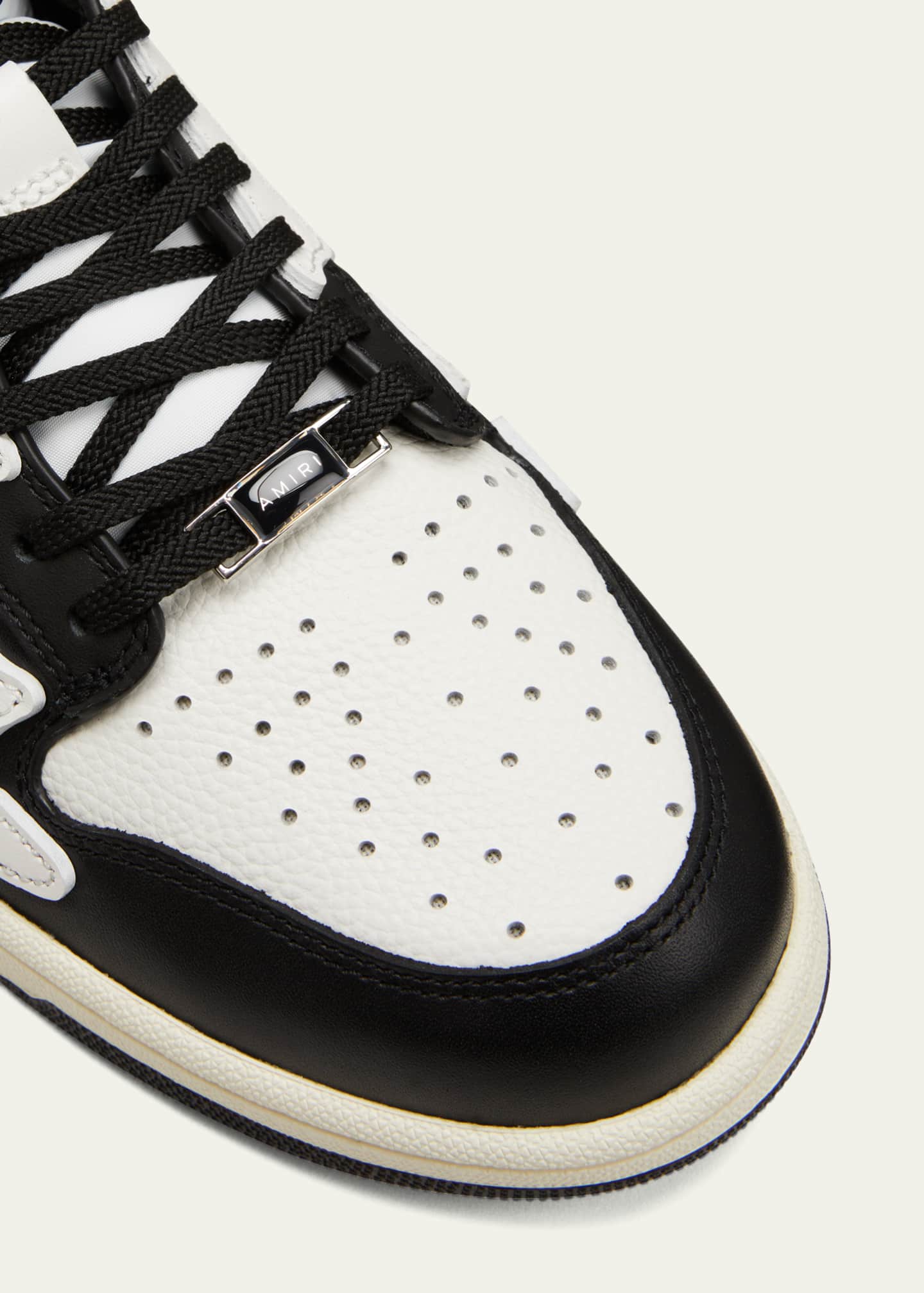Amiri Men's Skel Bicolor Leather Low-Top Sneakers Image 5 of 5