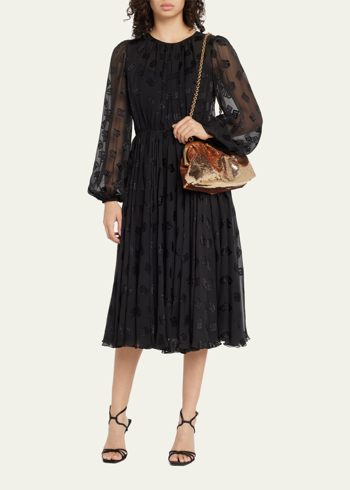 Dolce&Gabbana DNA Sequins Chain Crossbody Bag Bergdorf Goodman