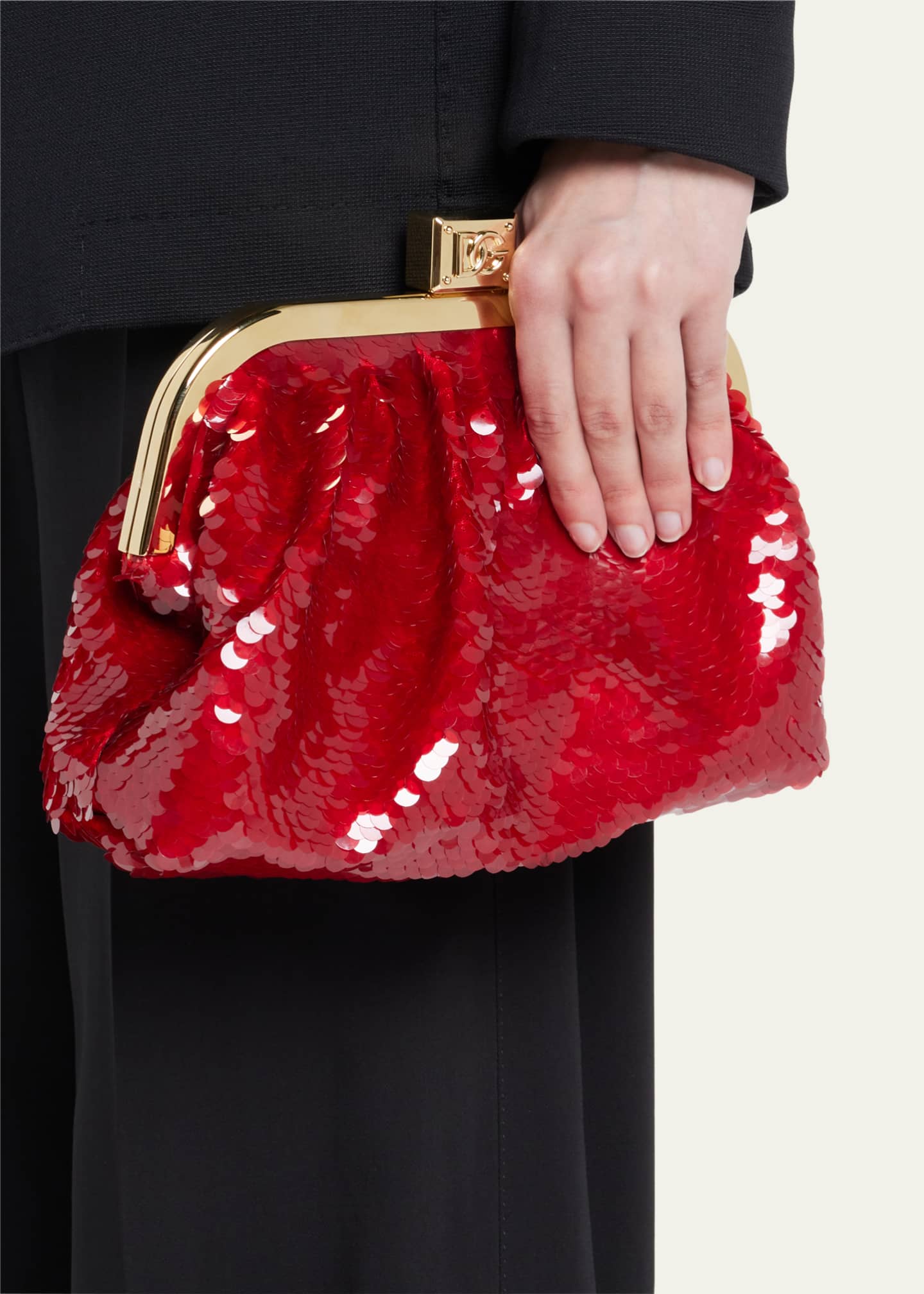 Dolce&Gabbana DNA Sequins Chain Crossbody Bag Bergdorf Goodman