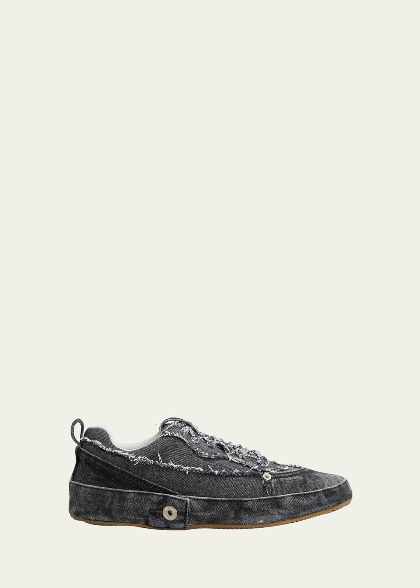 Deconstructed Denim Sneakers in Grey - Loewe