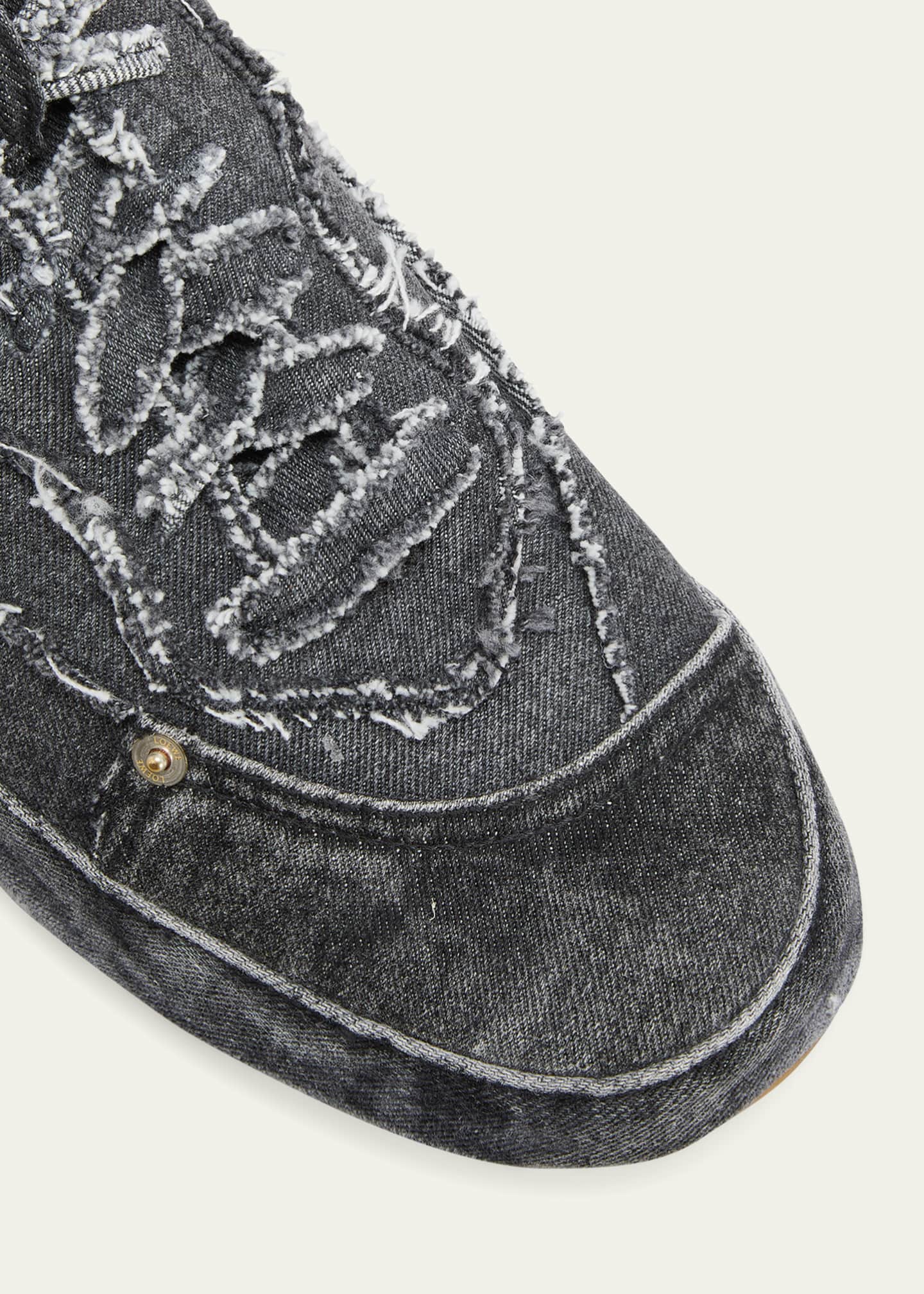 Deconstructed Denim Sneakers in Grey - Loewe
