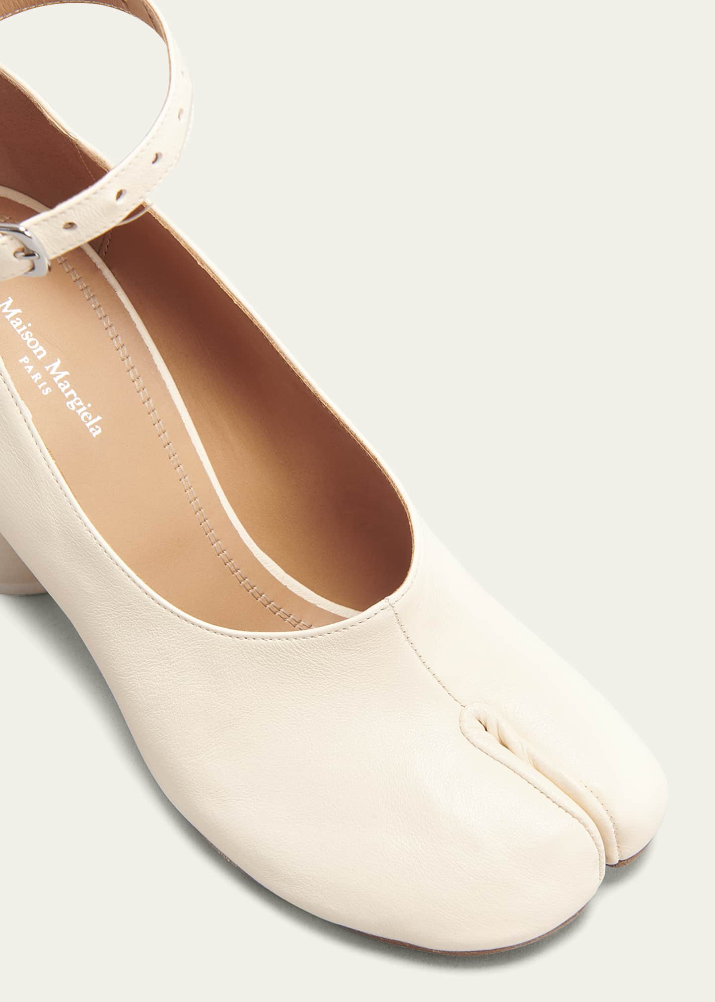 Maison Margiela Tabi Ankle-Strap Leather Pumps - Bergdorf Goodman