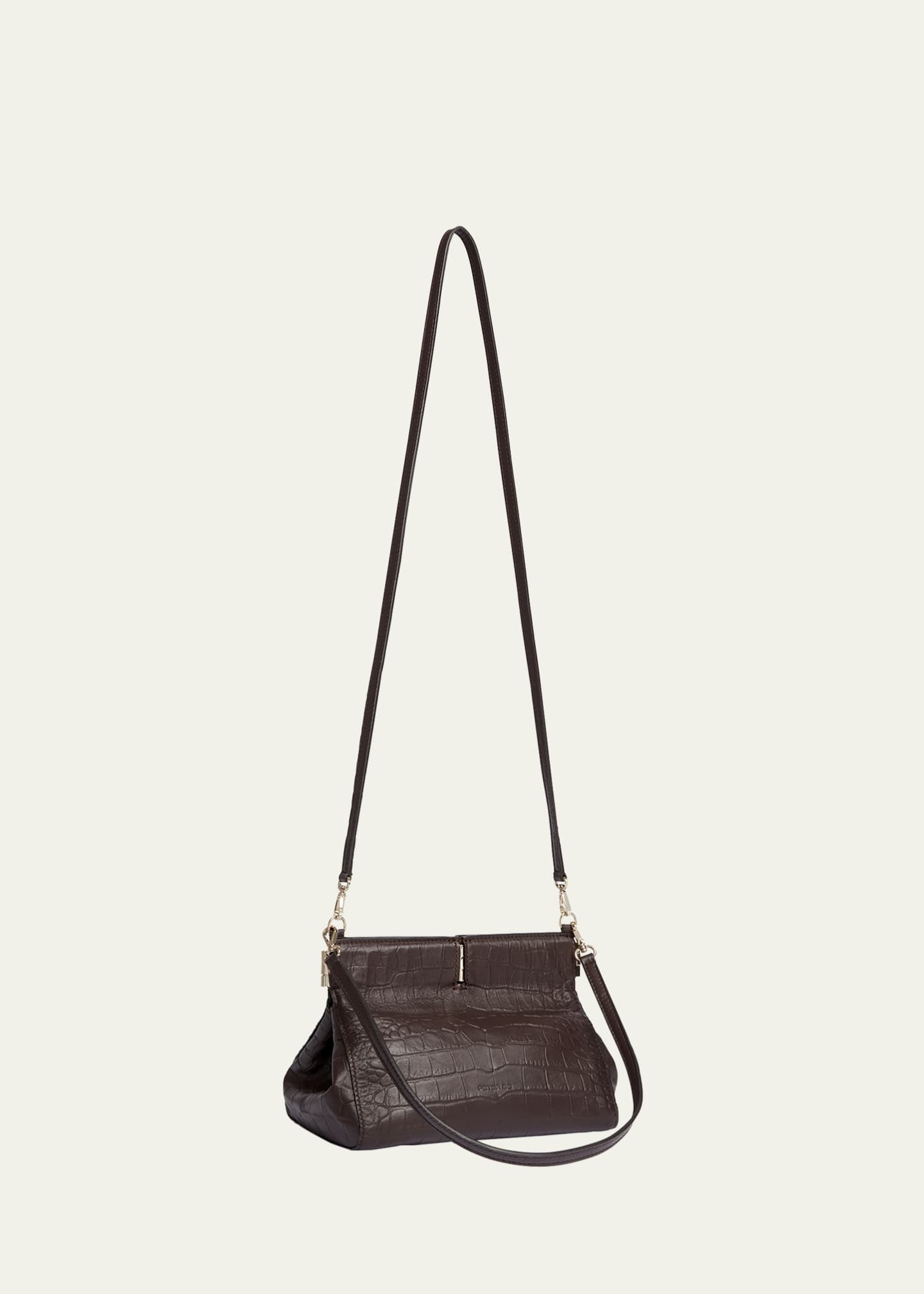 Peter Do Mini Hinge CrocEmbossed Shoulder Bag Bergdorf Goodman