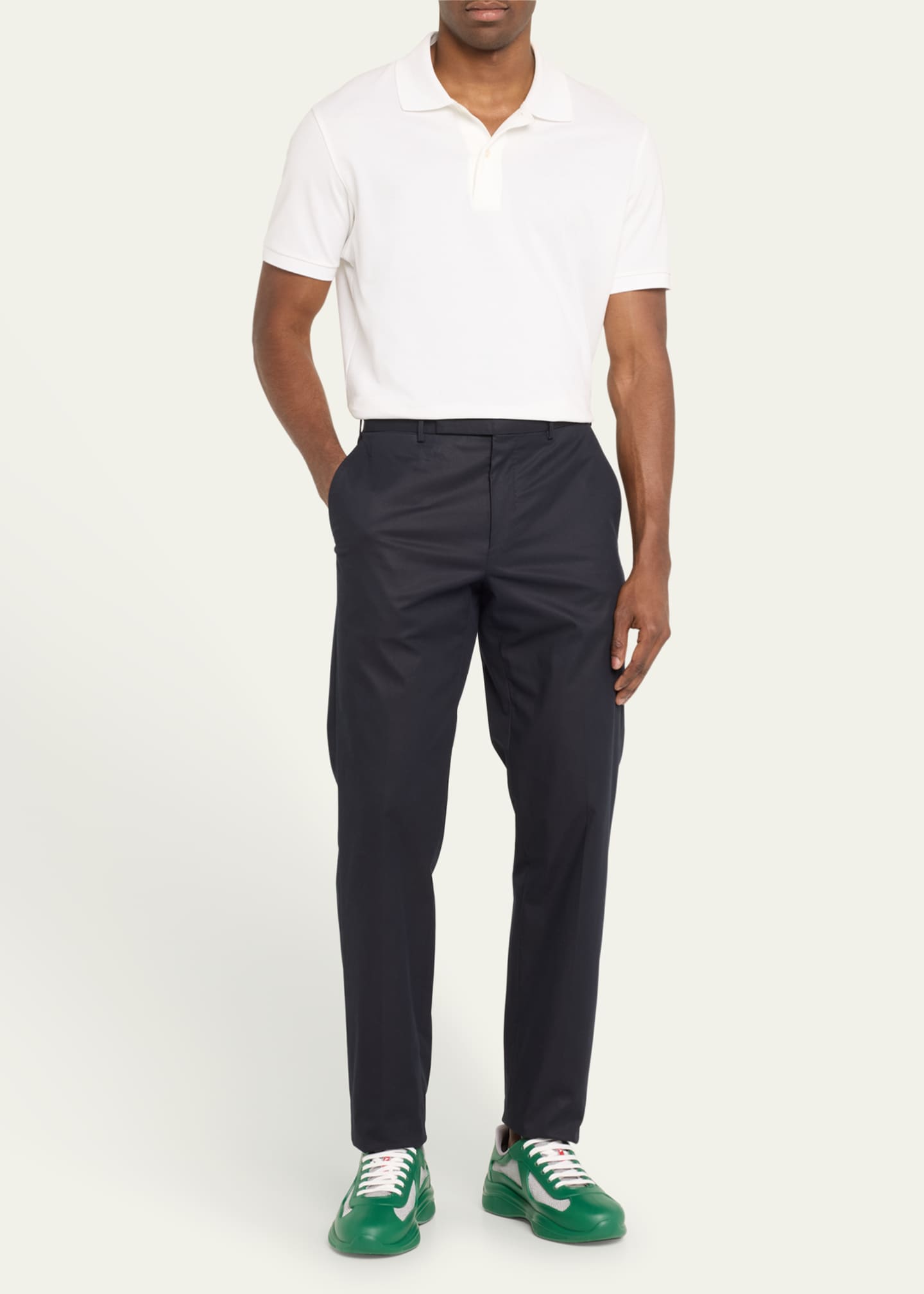 Prada Men's Americas Cup Rubber Trainer Sneakers Image 2 of 6