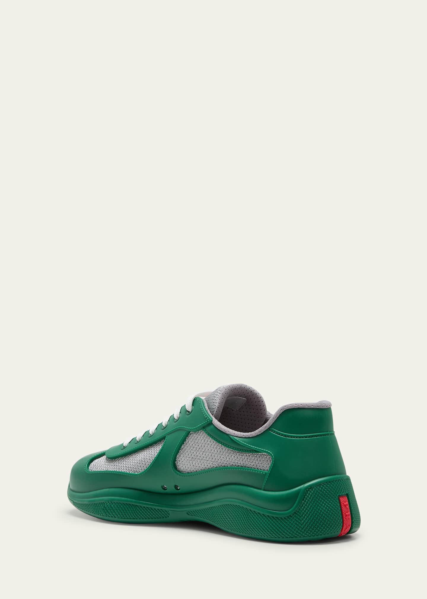 Prada Men's Americas Cup Rubber Trainer Sneakers Image 4 of 6