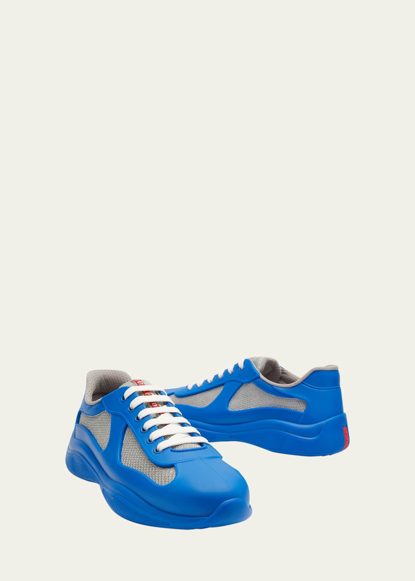 Prada Men's Americas Cup Rubber Trainer Sneakers Image 8 of 8