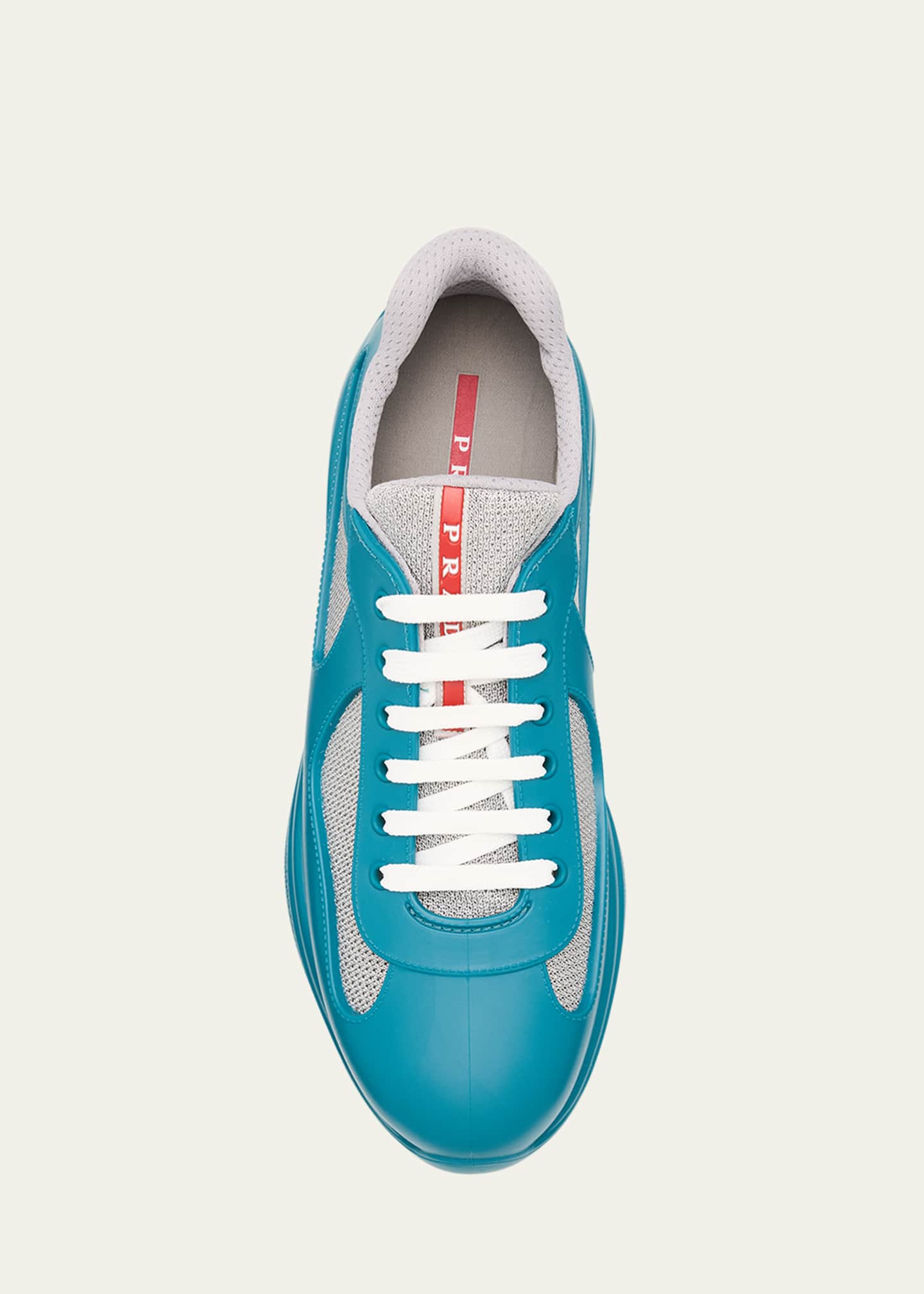 Prada Men's Americas Cup Rubber Trainer Sneakers Image 6 of 6