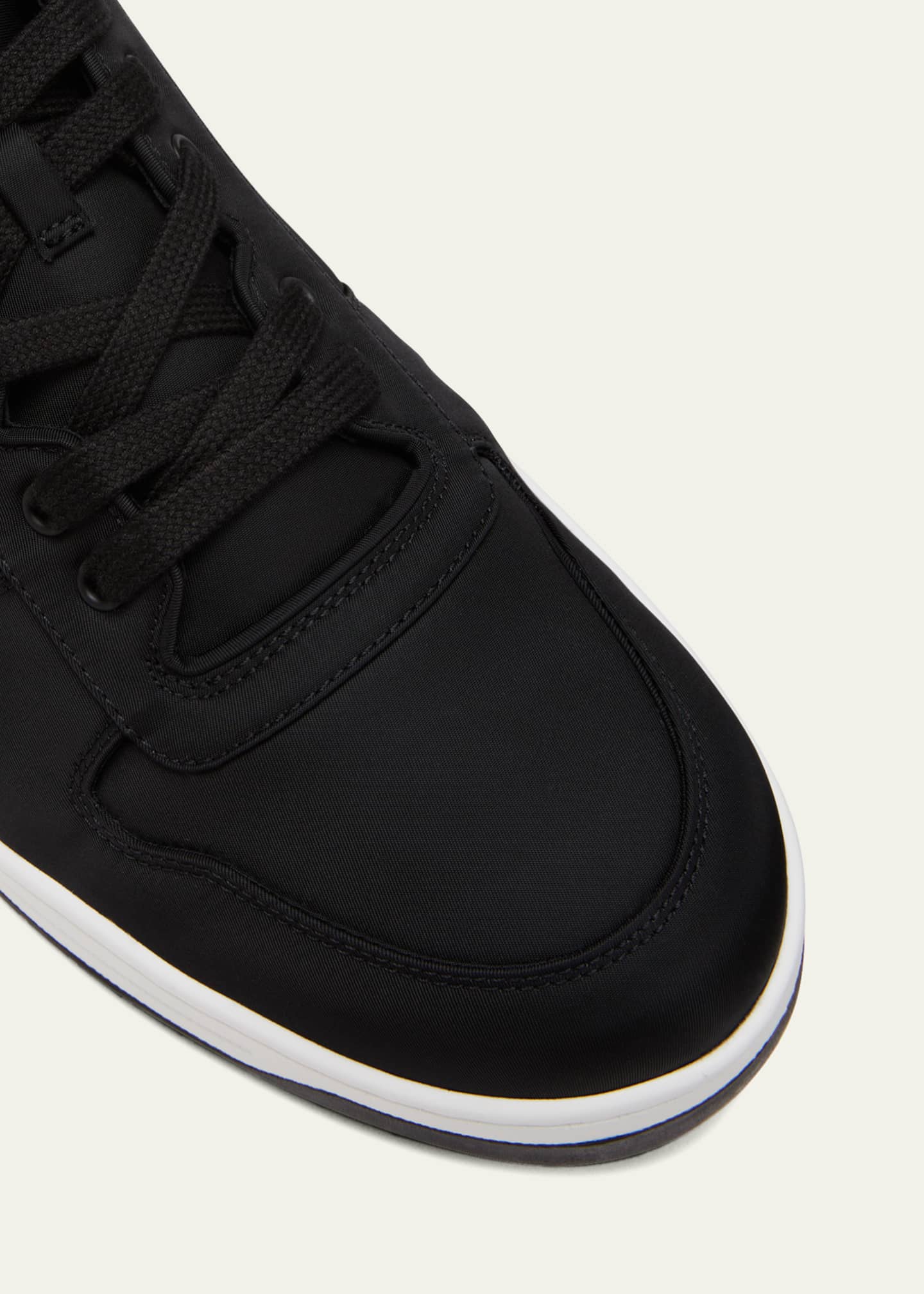 Prada Men's Re-Nylon Triangle Logo Low-Top Sneakers Image 5 of 5