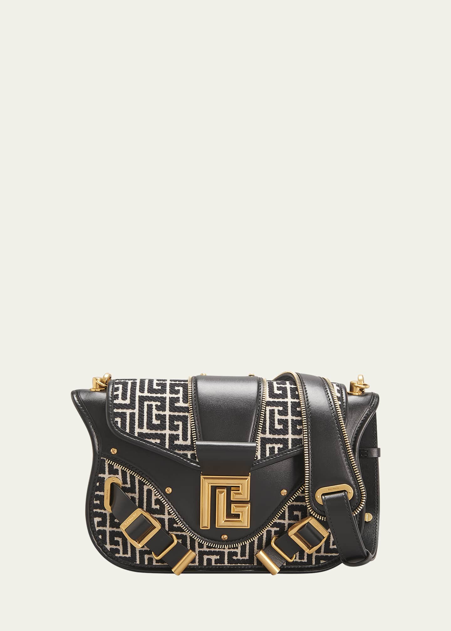 Balmain Blaze Monogram Leather Crossbody Bag Bergdorf Goodman