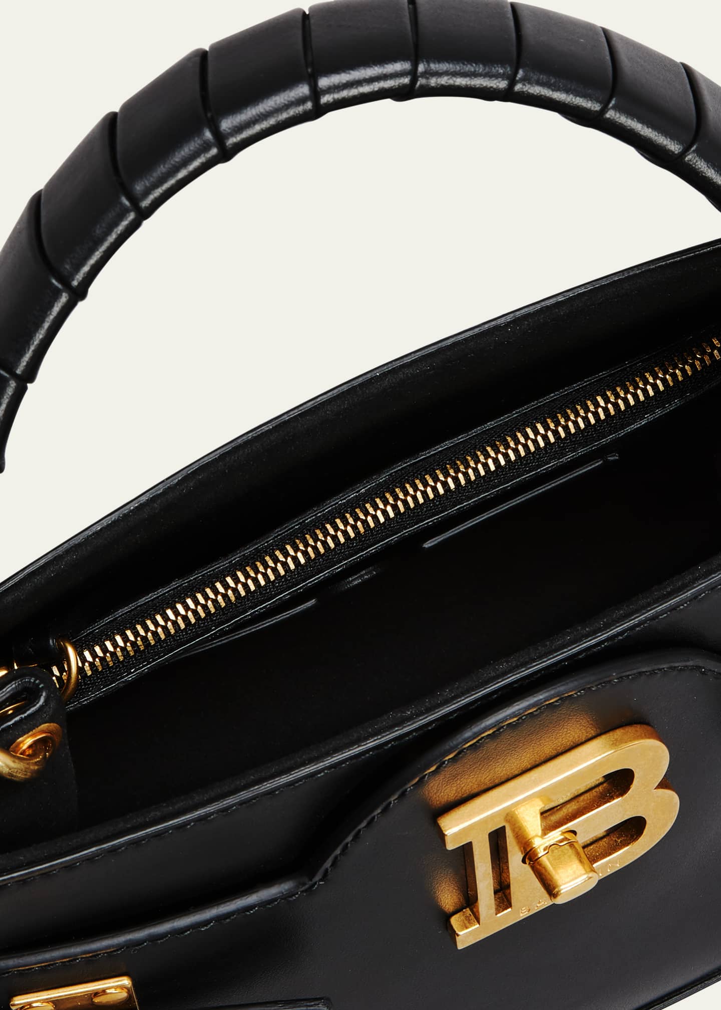 Balmain B-Buzz 22 Leather Top-Handle Bag