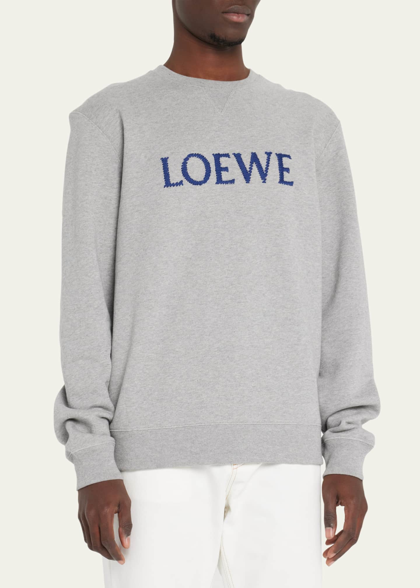 Loewe Men's Embroidered Logo Sweatshirt