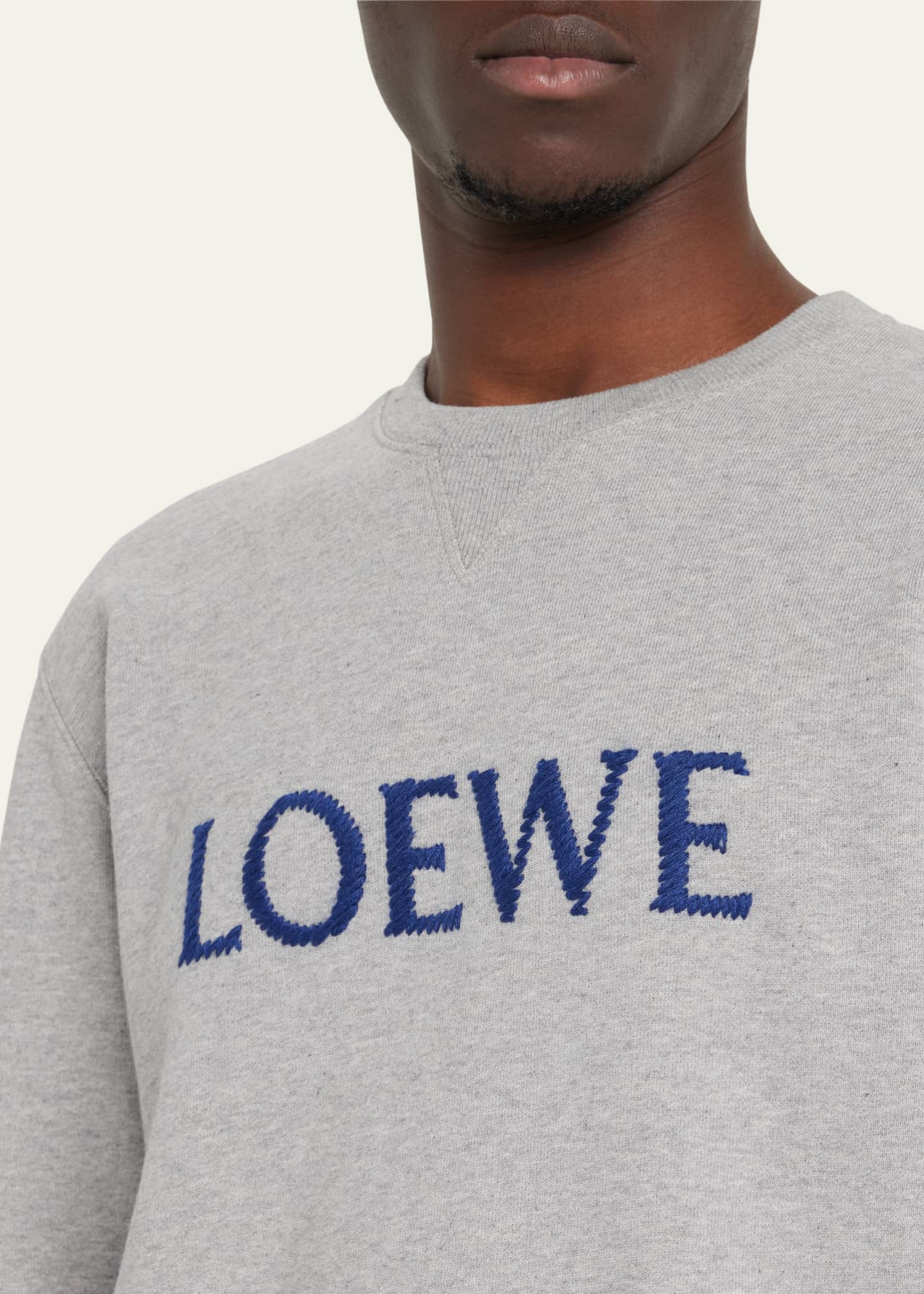 Loewe Men's Embroidered Logo Sweatshirt