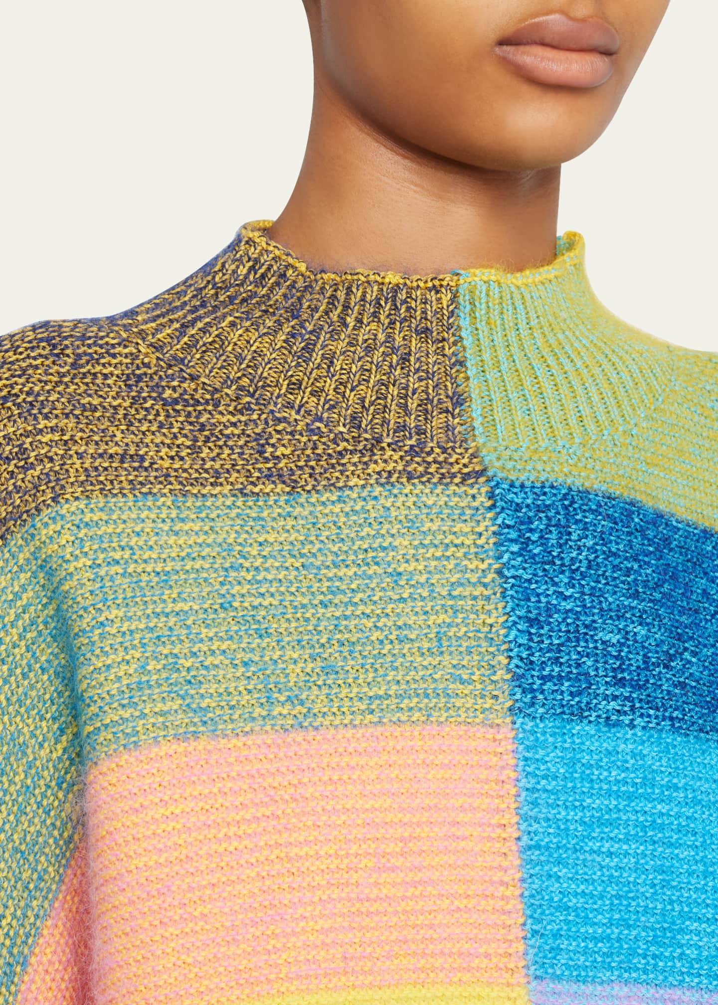 CHRISTOPHER JOHN ROGERS Colorblock Marled Oversized Sweater - Bergdorf ...