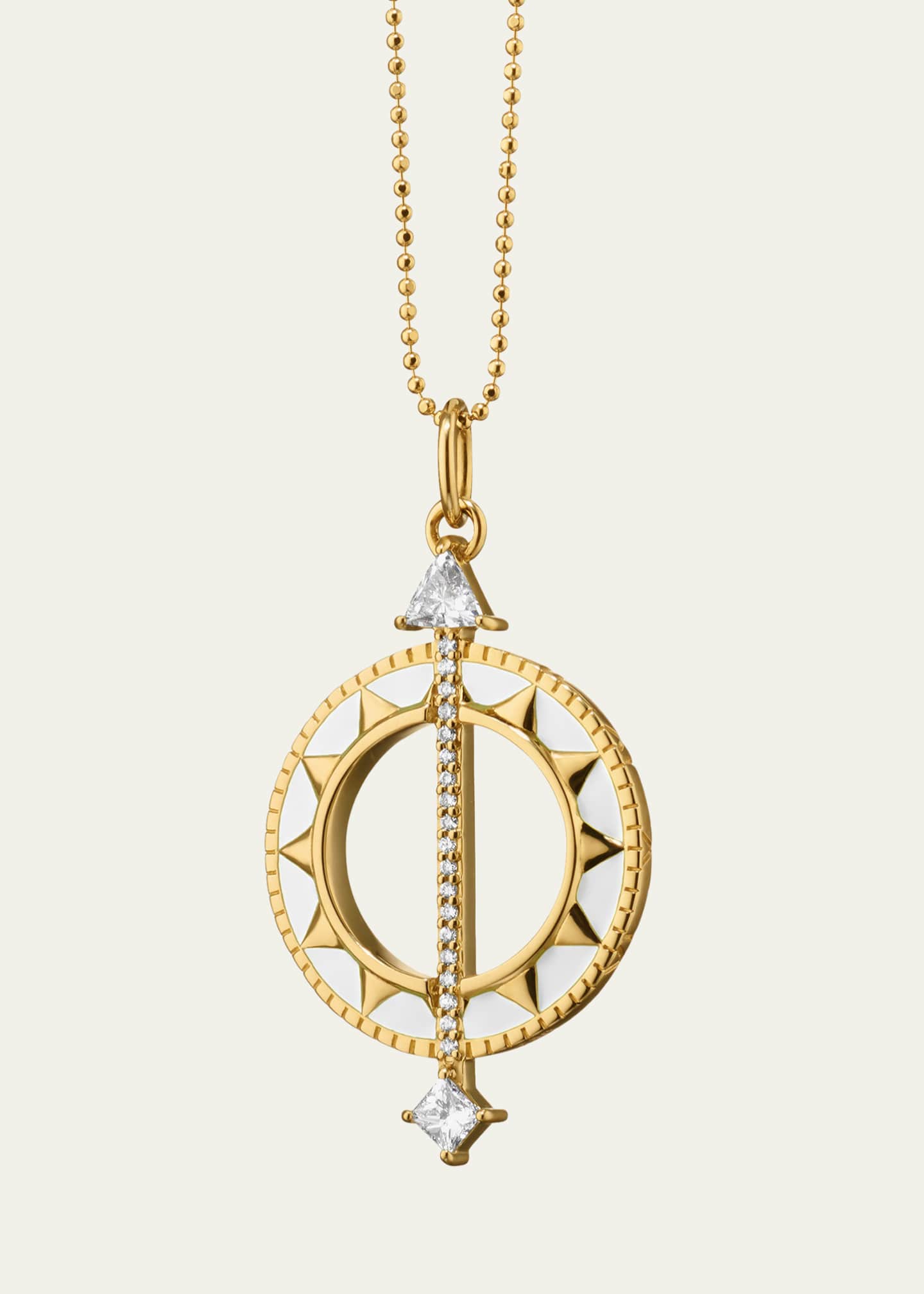 Monica Rich Kosann White Enamel Sundial - Time is Precious Image 2 of 2