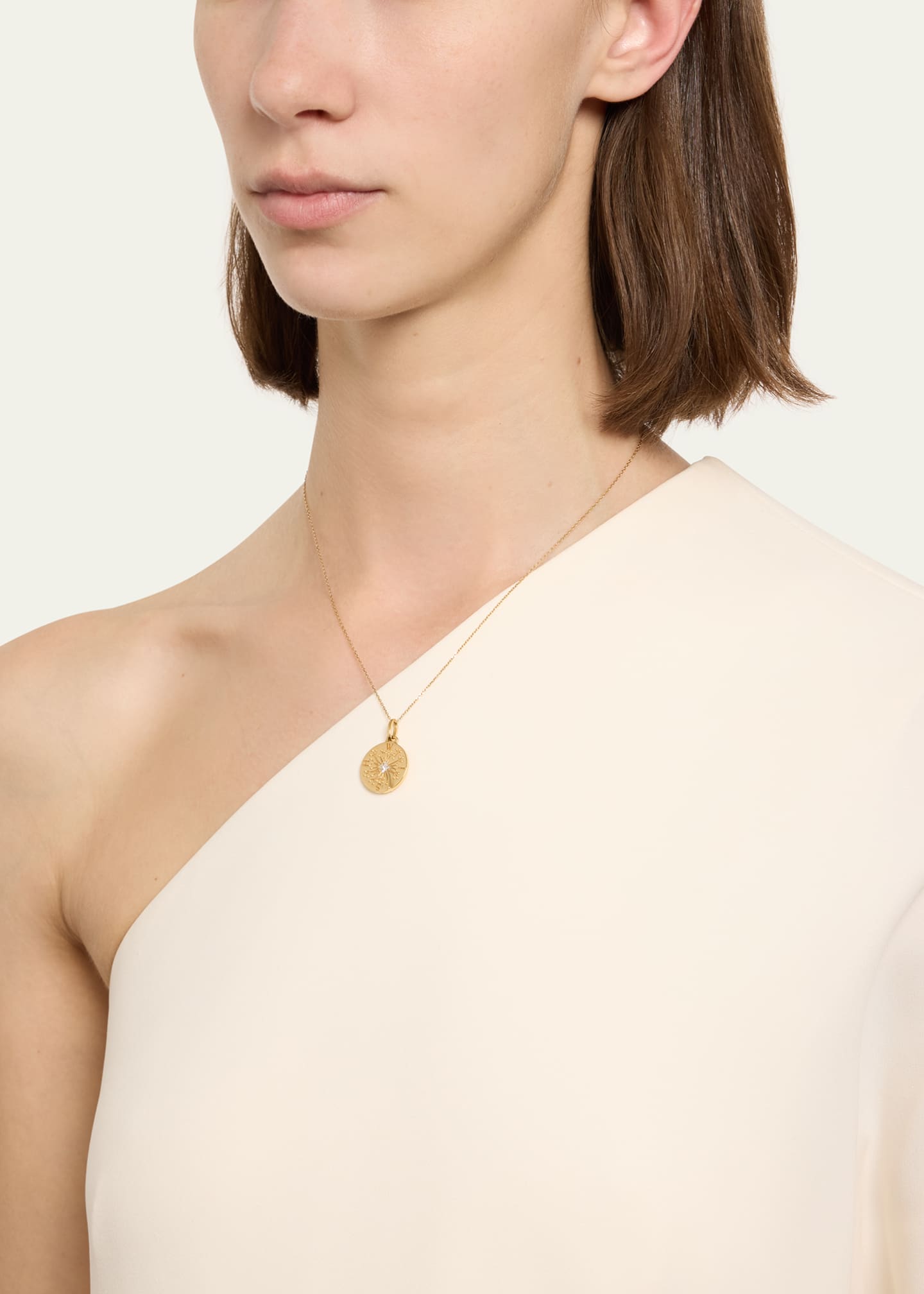 Monica Rich Kosann "Wish" Dandelion 18K Gold Intaglio Charm Image 2 of 4