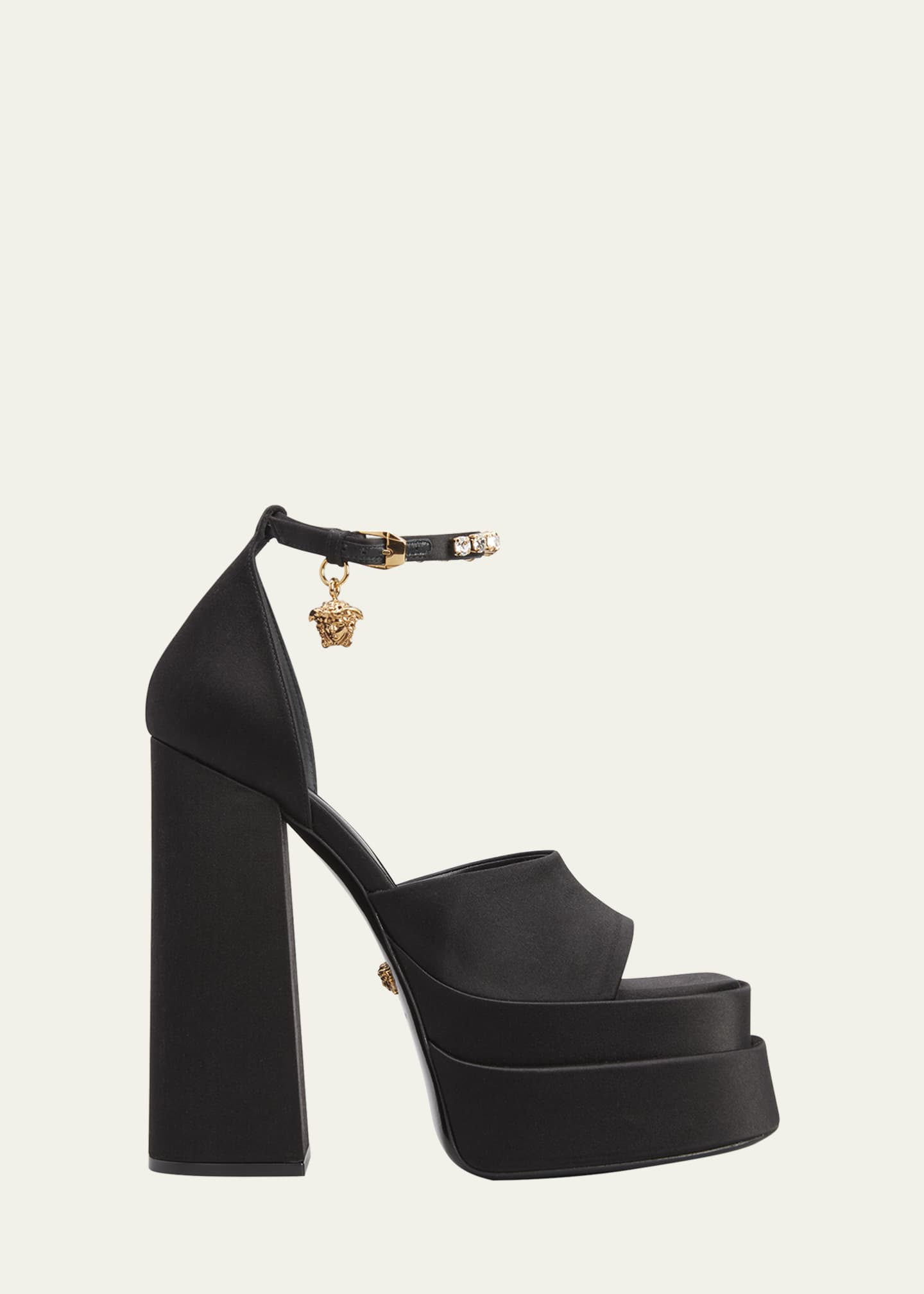 Versace medusa band platform sandals discount