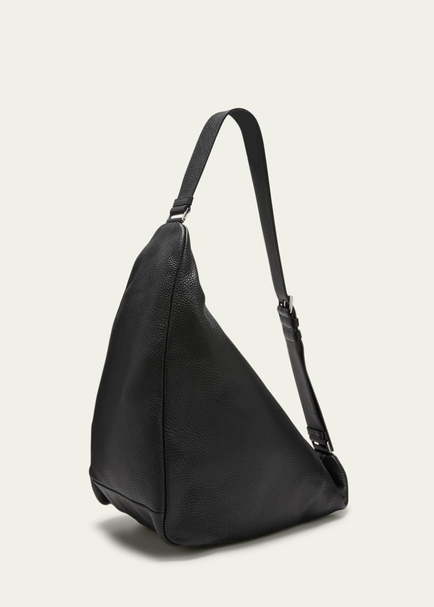 Black Prada Triangle Leather Shoulder Bag