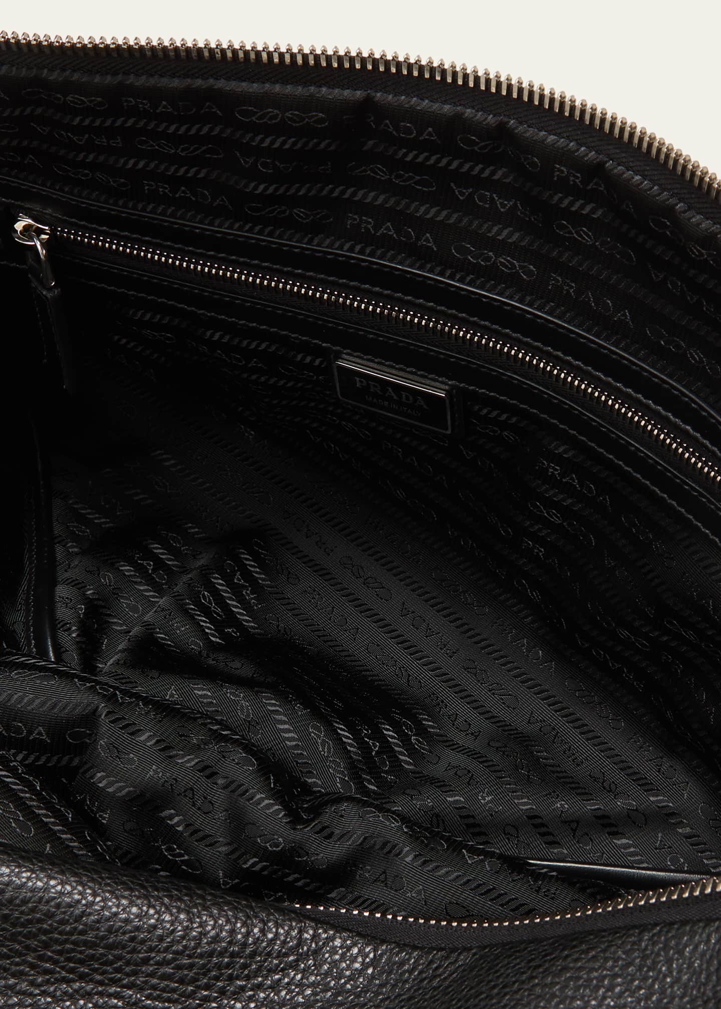 Prada Madras Cahier Leather Shoulder Bag - Bergdorf Goodman