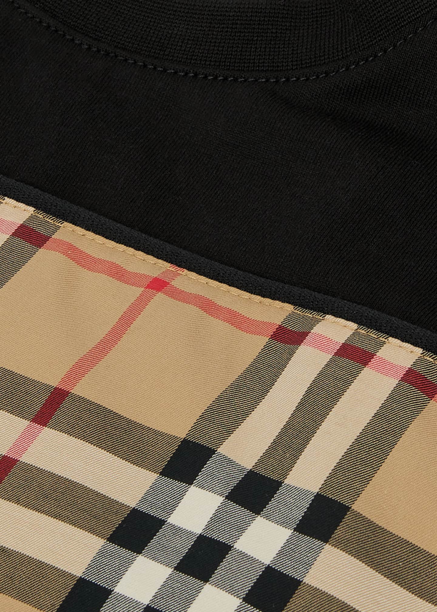 Burberry vintage check sleeve cotton deals t-shirt