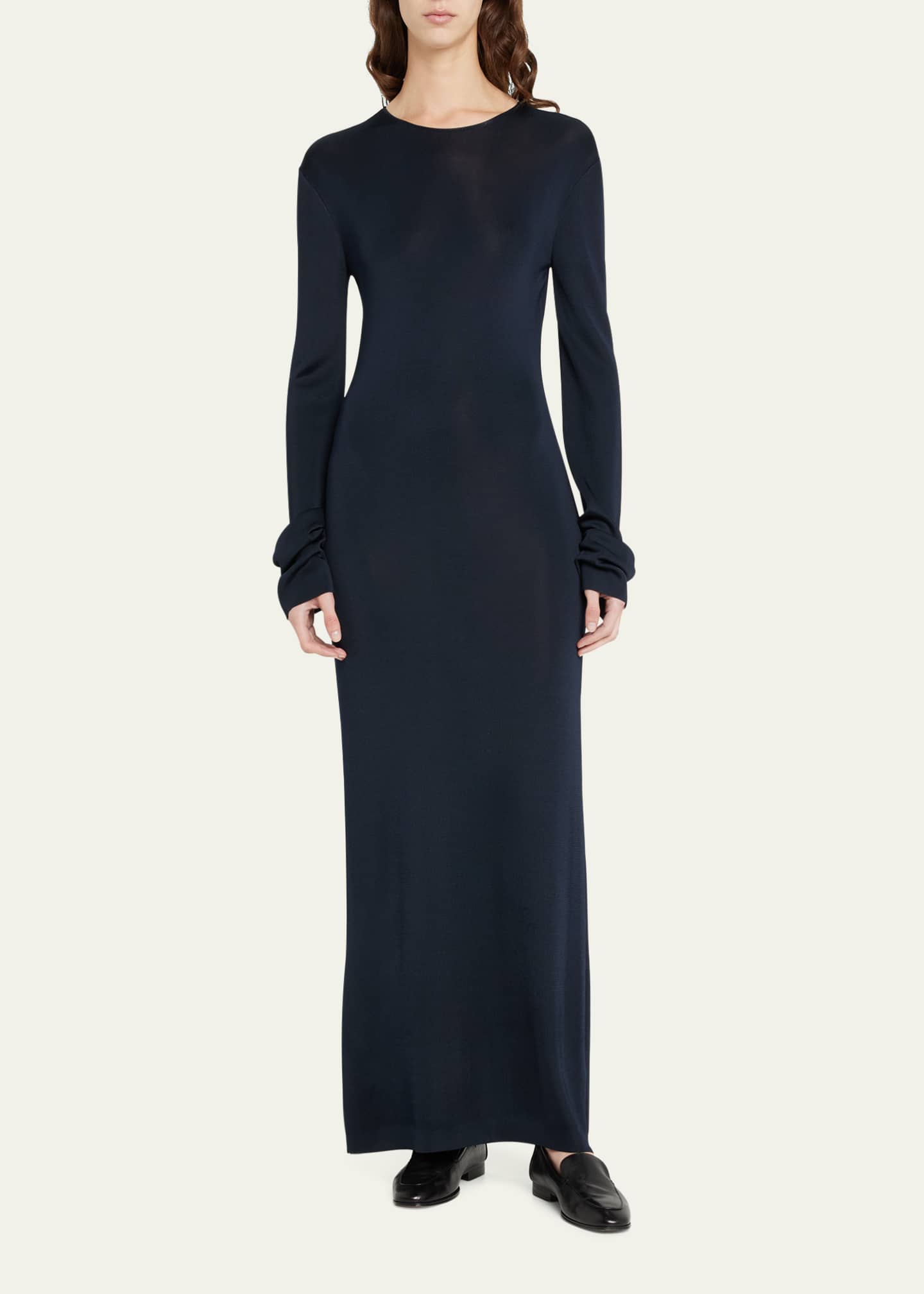 THE ROW Grete Long-Sleeve Maxi Dress - Bergdorf Goodman