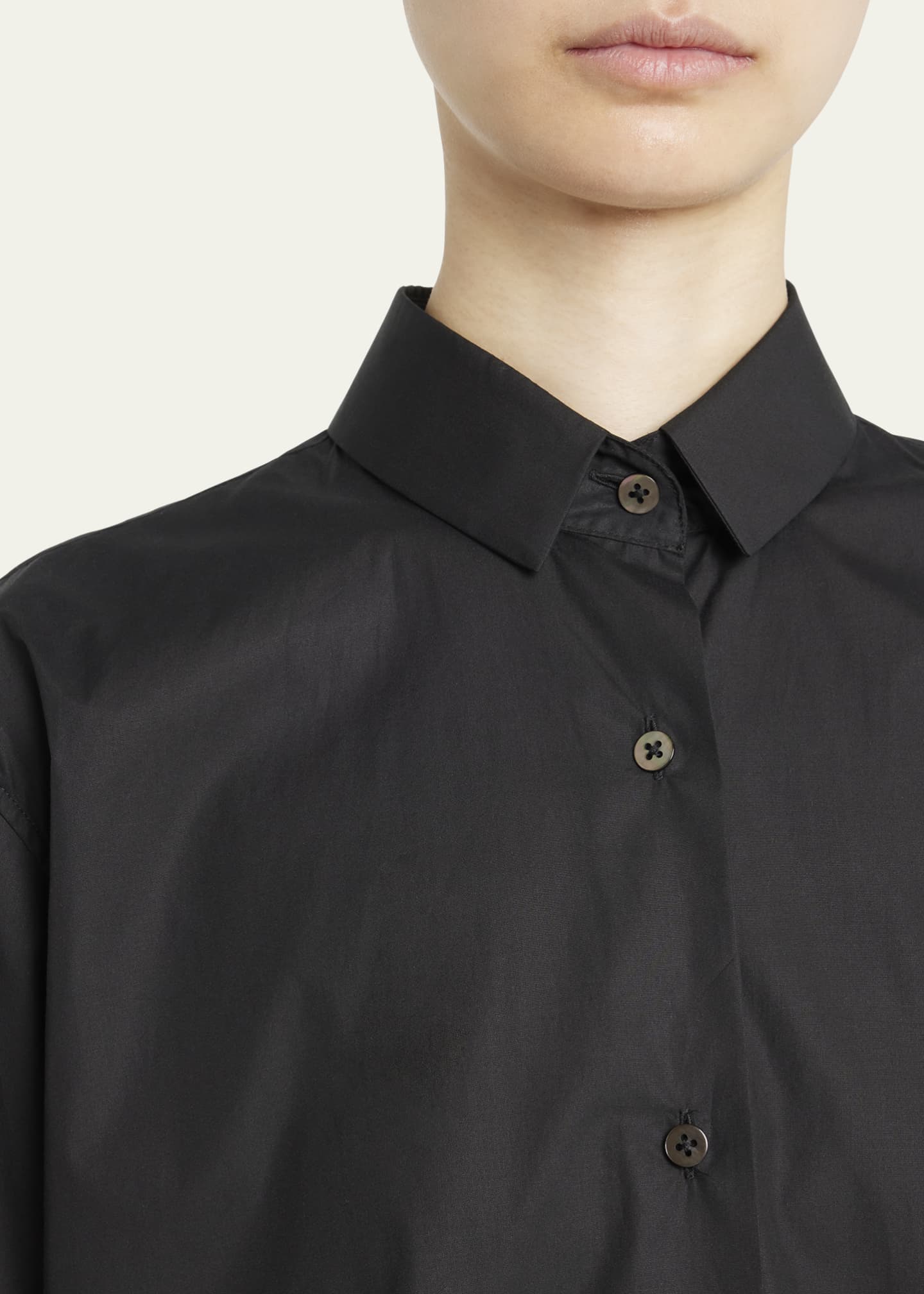 THE ROW Bec Short-Sleeve Button-Front Shirt - Bergdorf Goodman