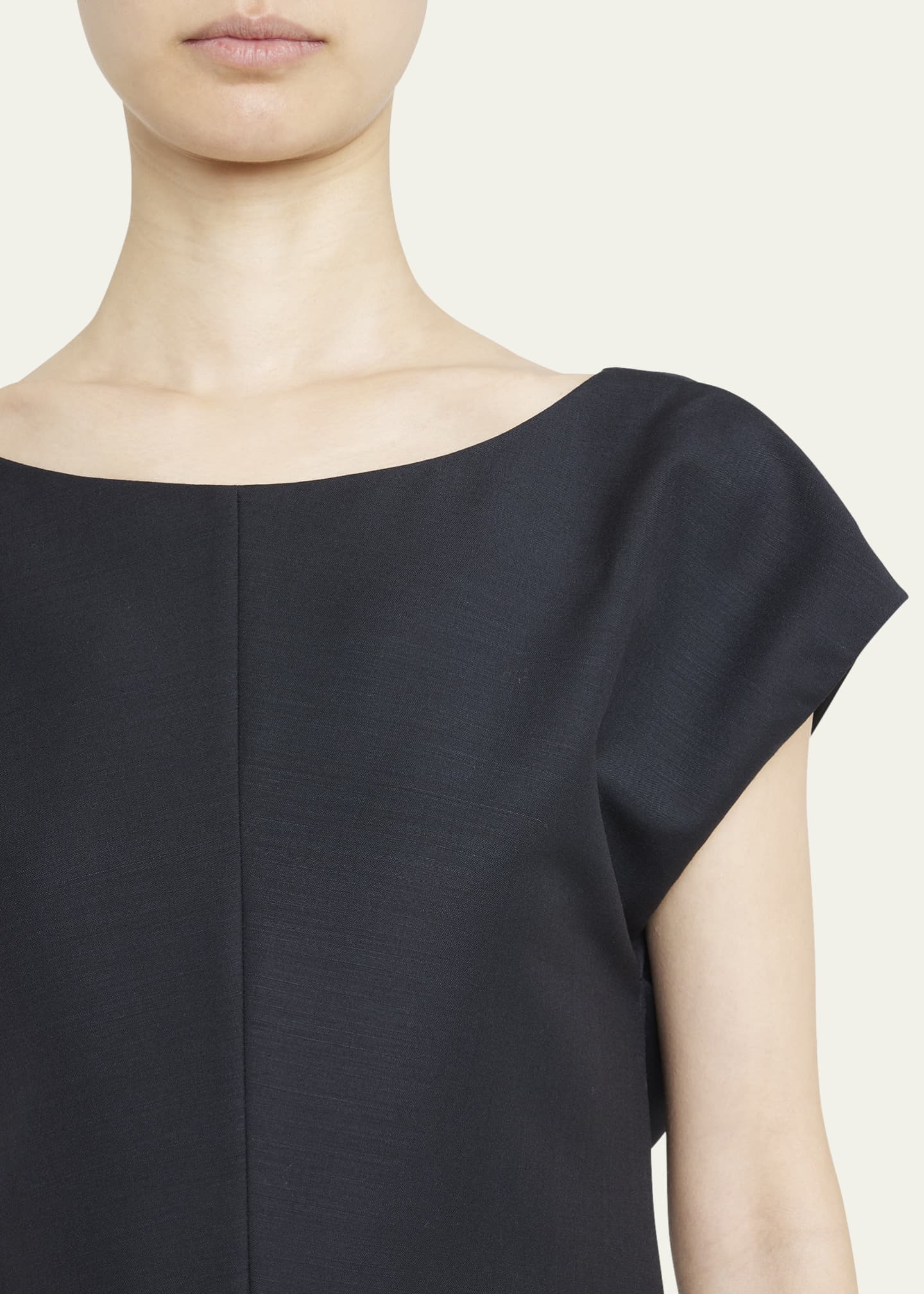 THE ROW Blaise CapSleeve Midi Dress Bergdorf Goodman